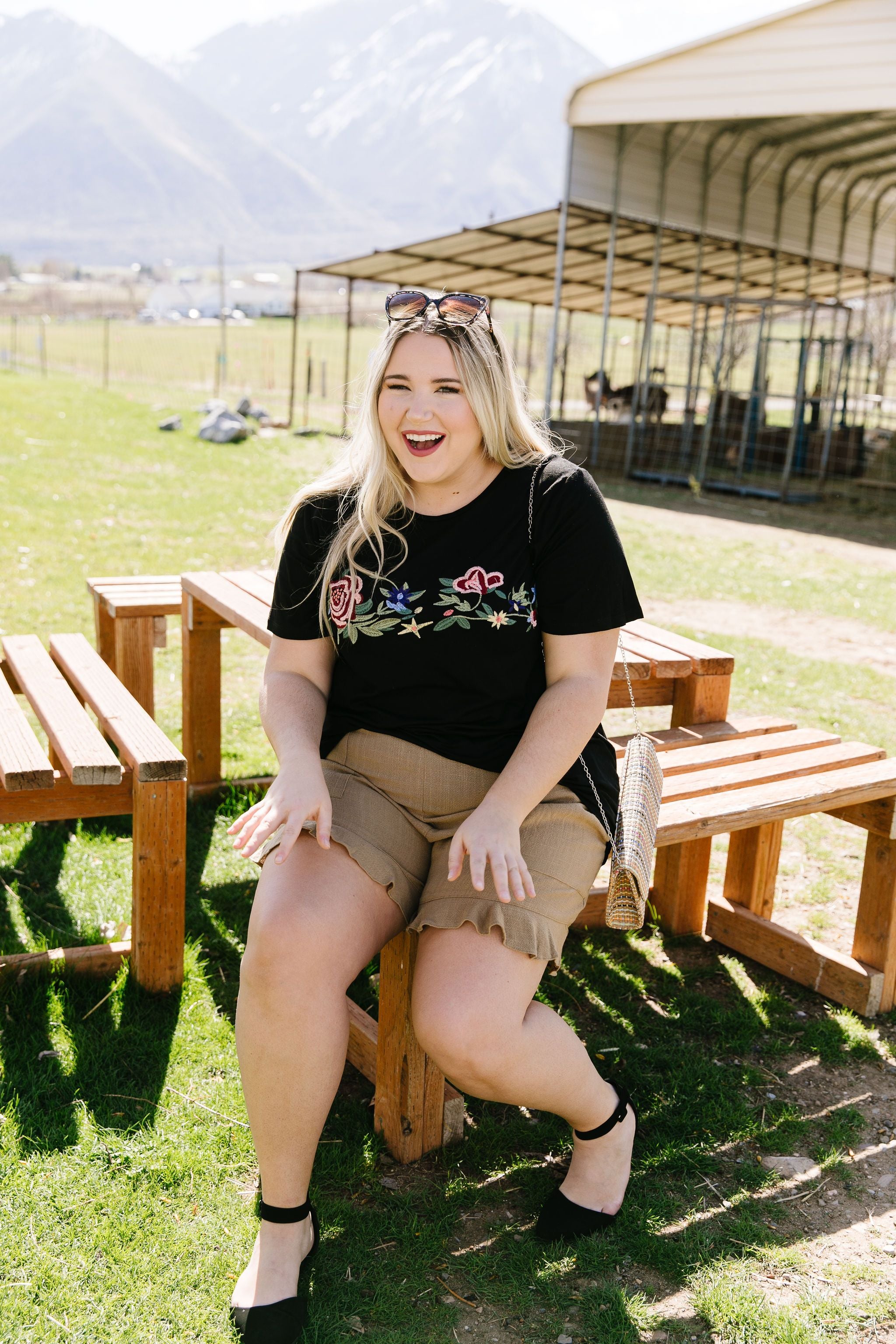 Rooftop Garden Embroidered Tee
