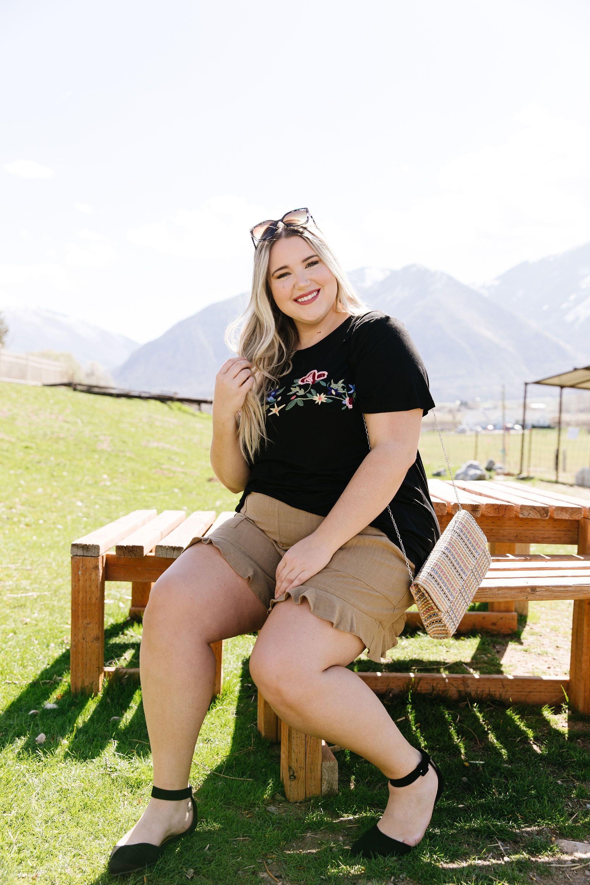 Rooftop Garden Embroidered Tee