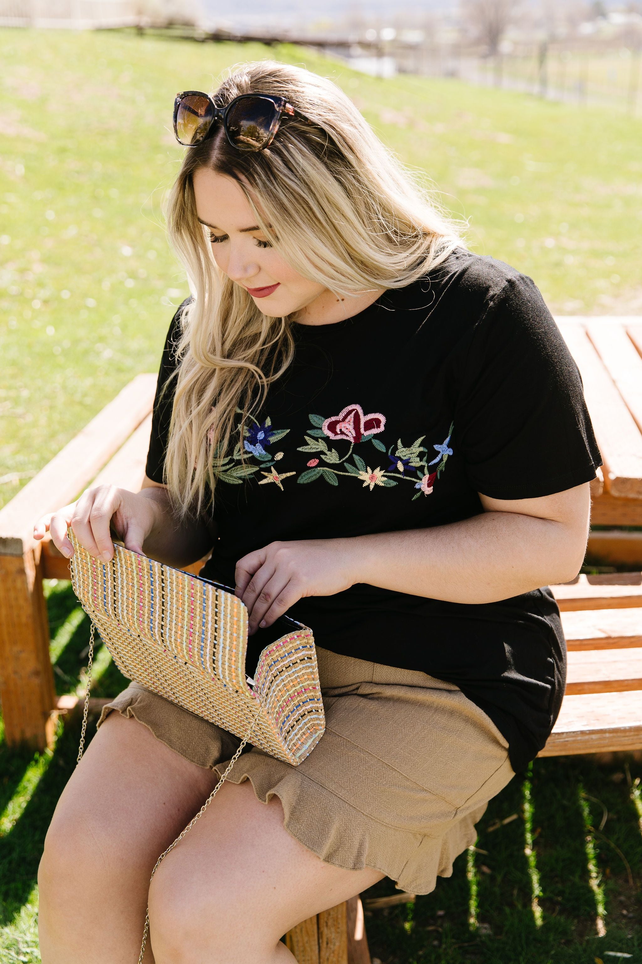 Rooftop Garden Embroidered Tee