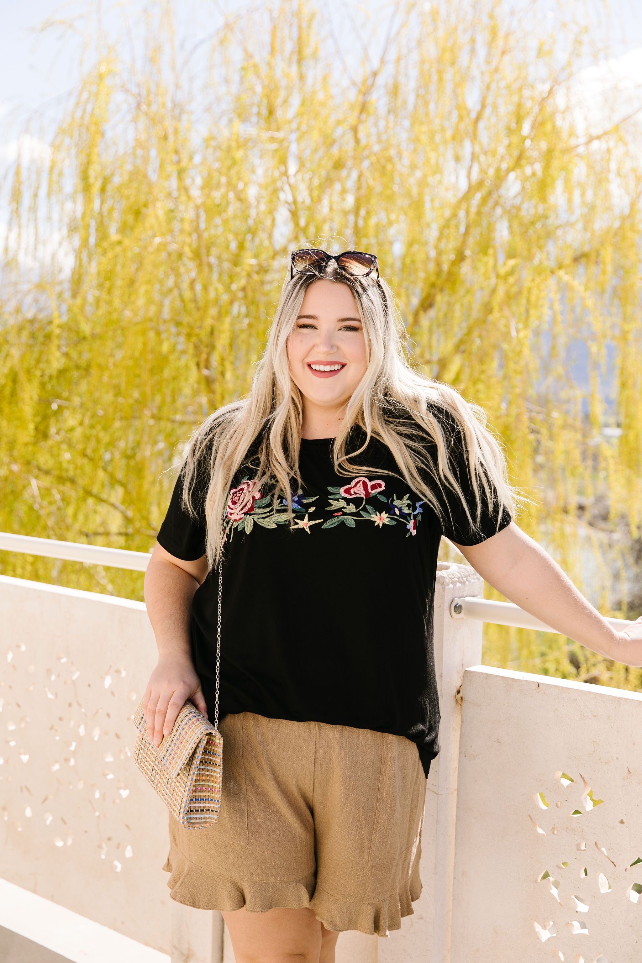 Rooftop Garden Embroidered Tee