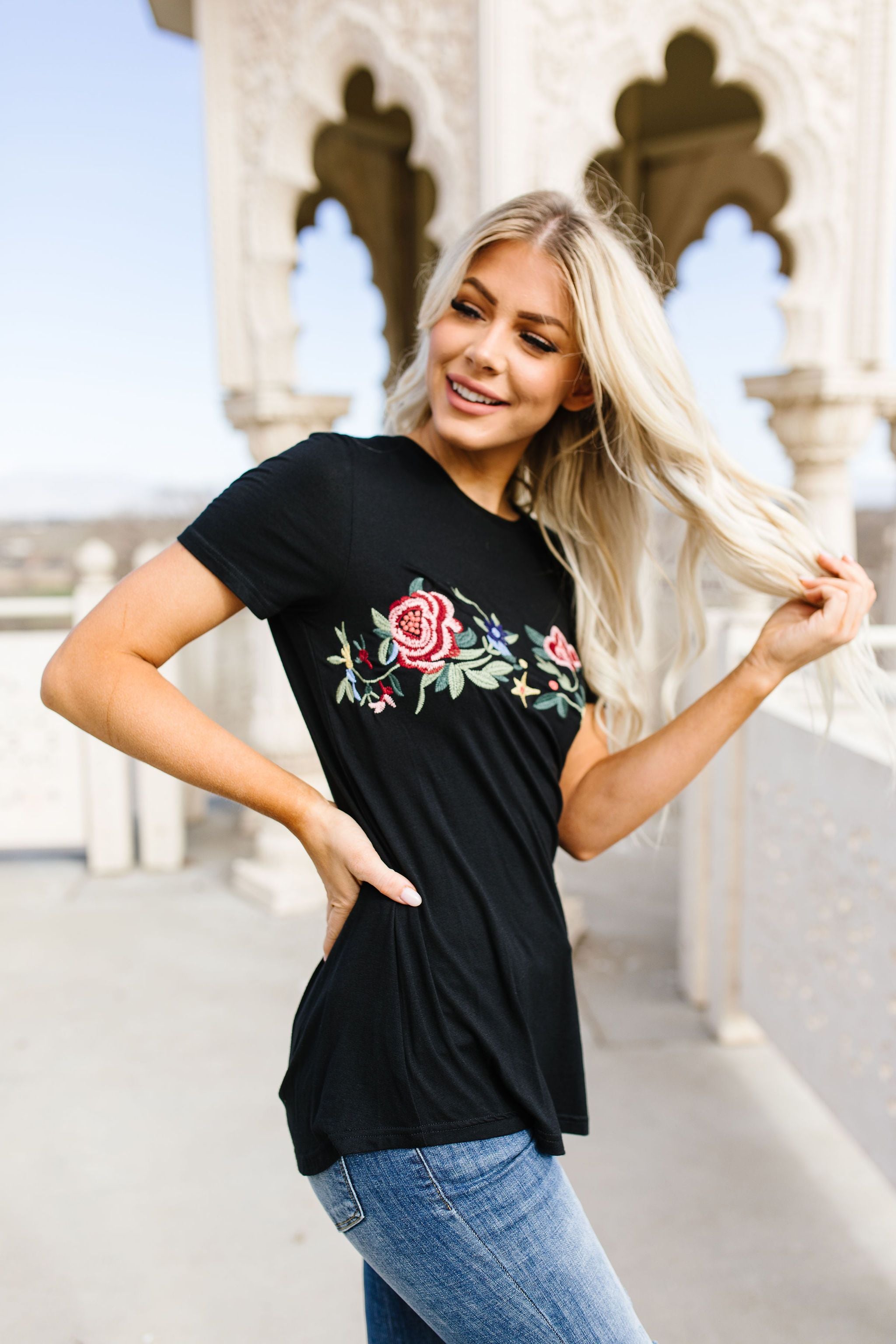 Rooftop Garden Embroidered Tee
