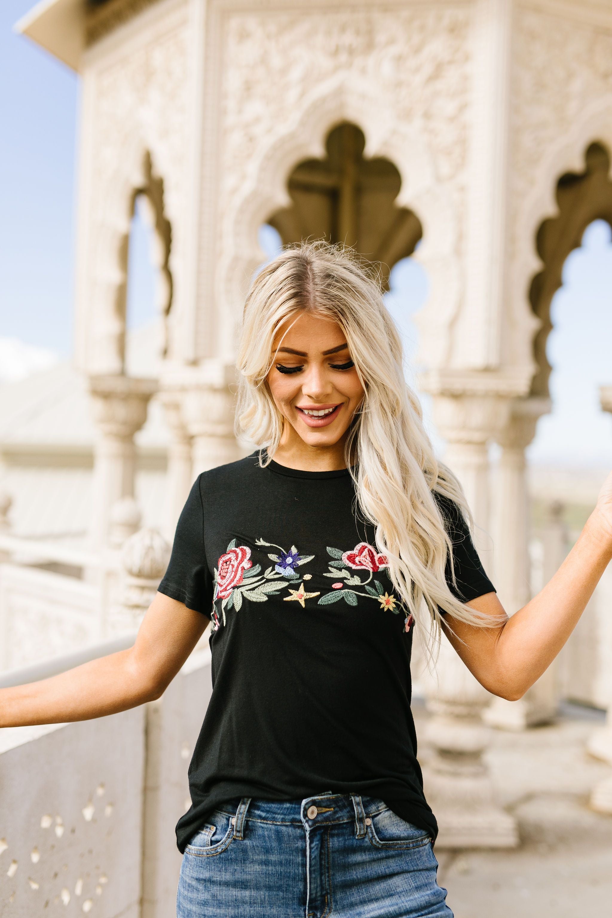 Rooftop Garden Embroidered Tee