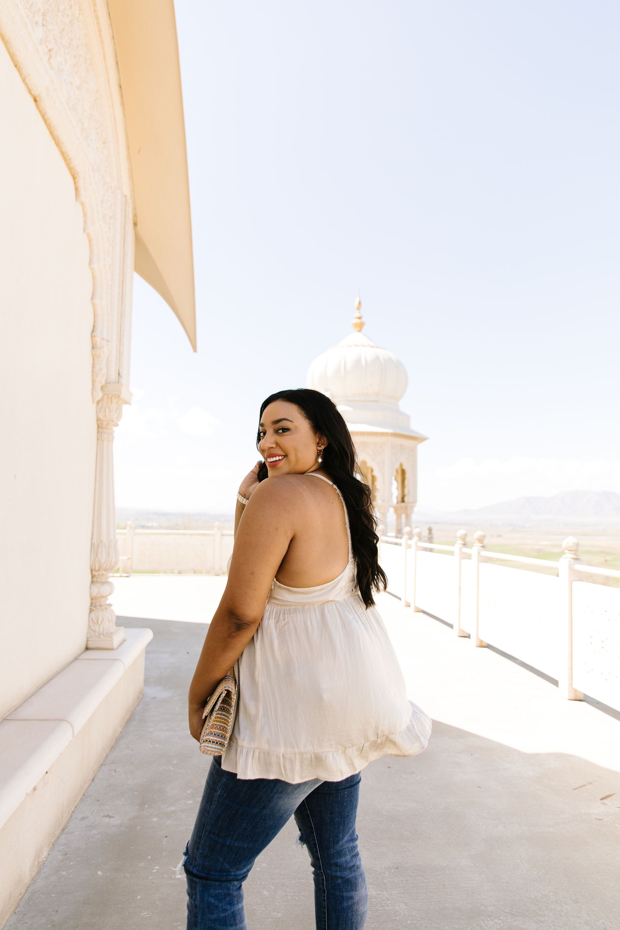 Satin & Lace Babydoll Cami In Shell