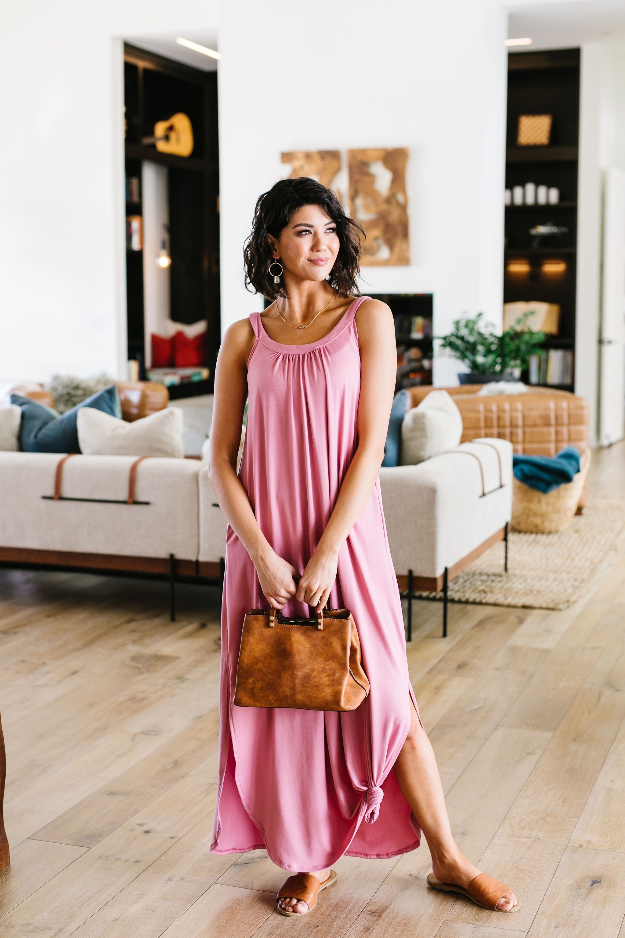 Sheer Perfection Shirred Maxi