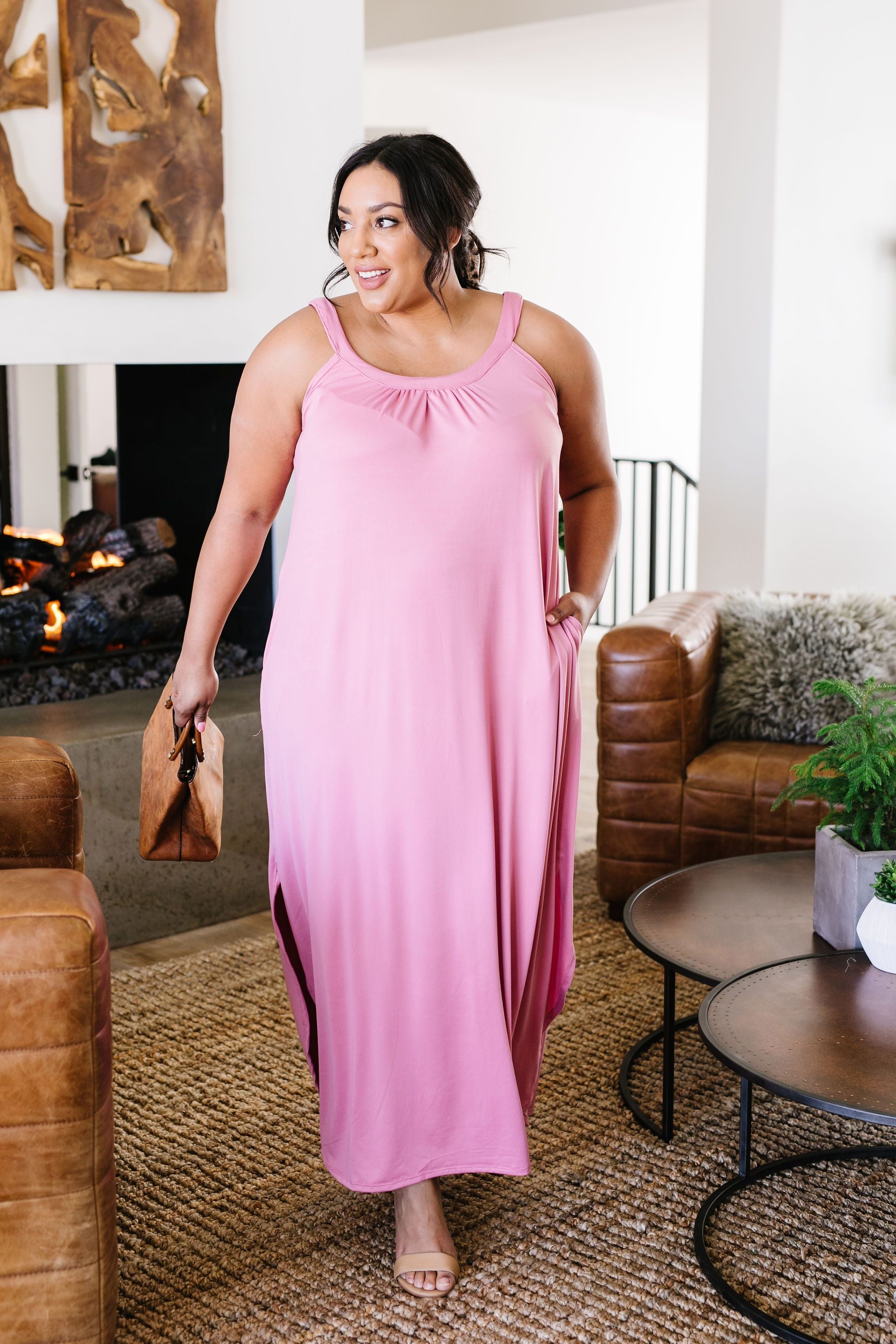 Sheer Perfection Shirred Maxi