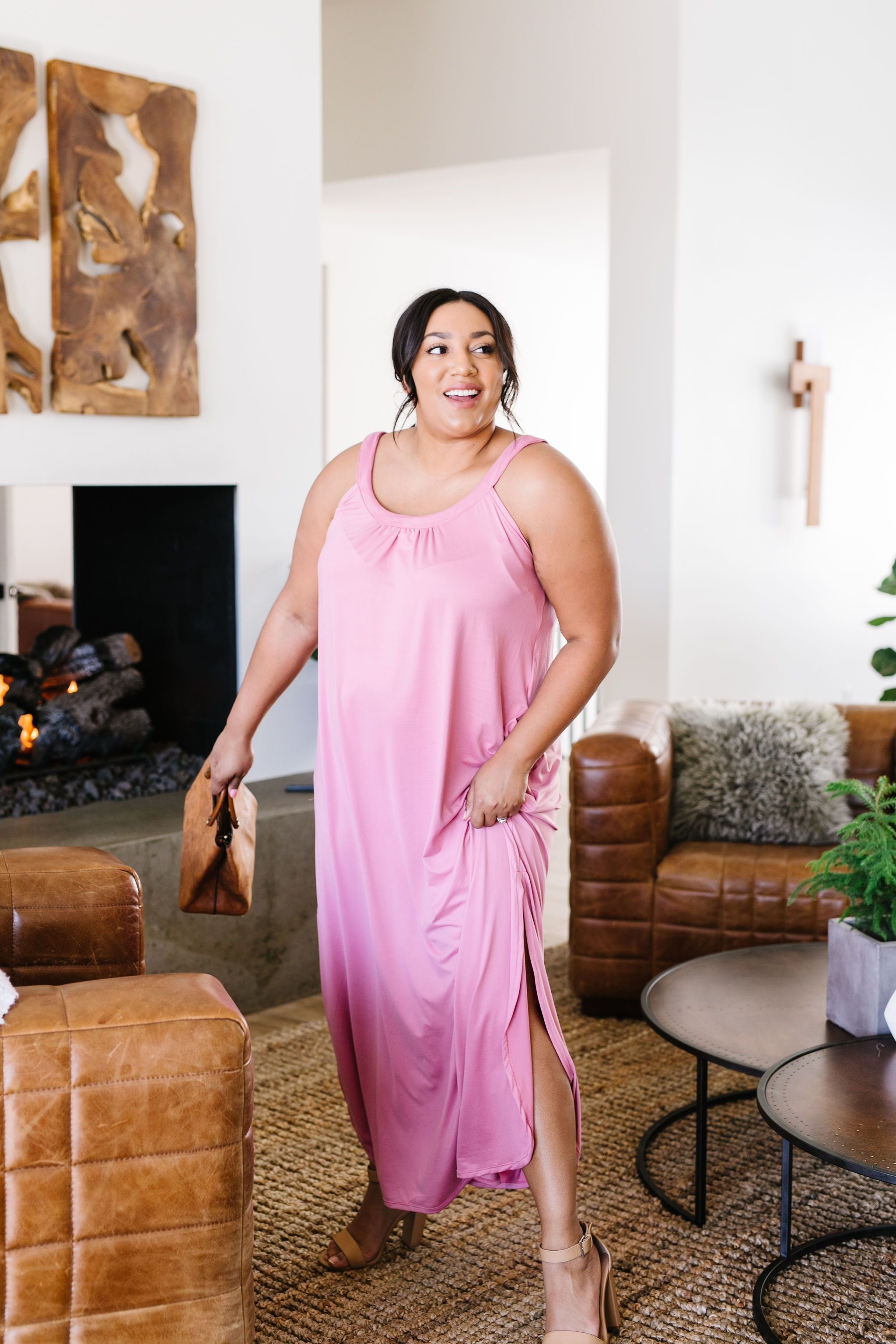 Sheer Perfection Shirred Maxi