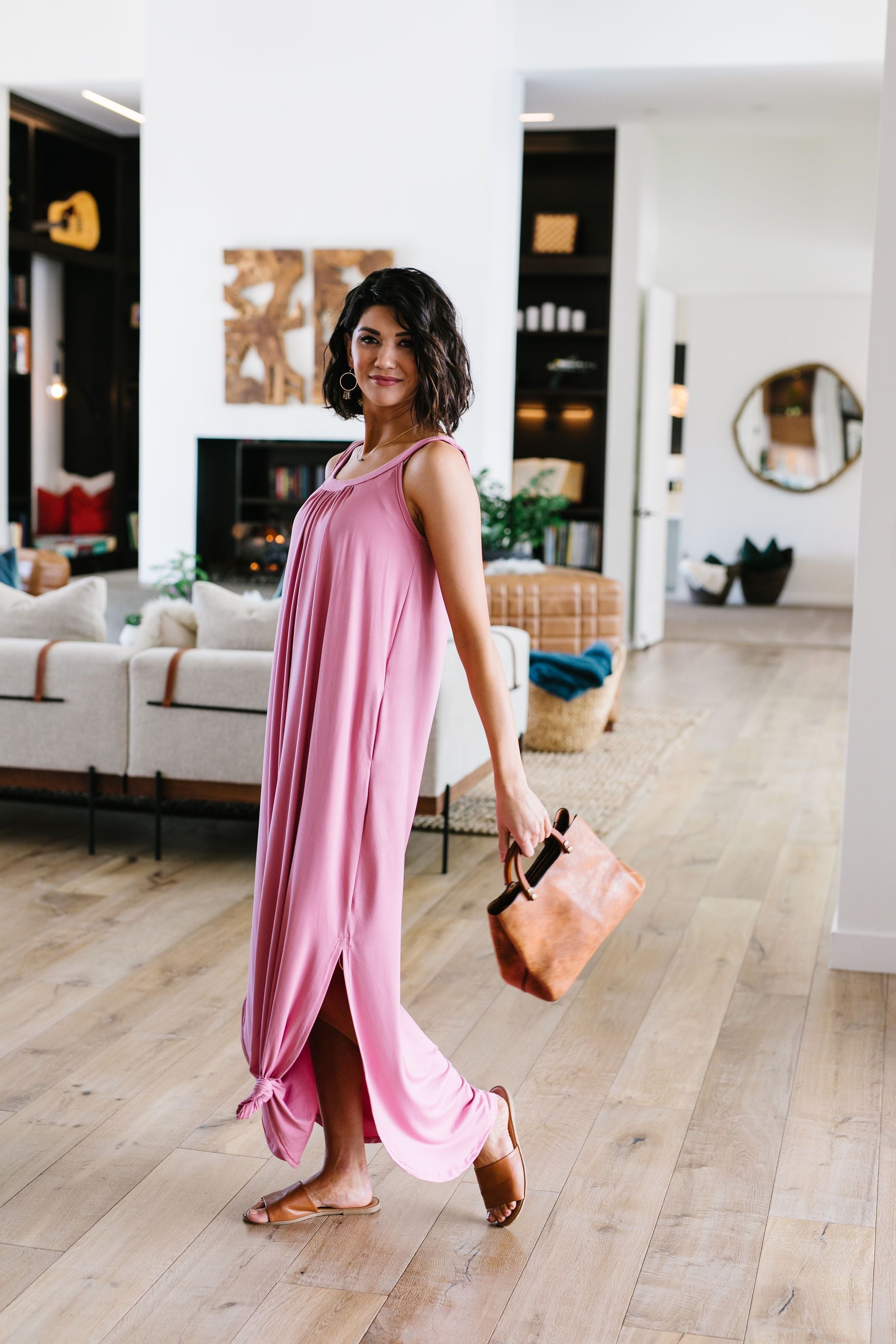 Sheer Perfection Shirred Maxi