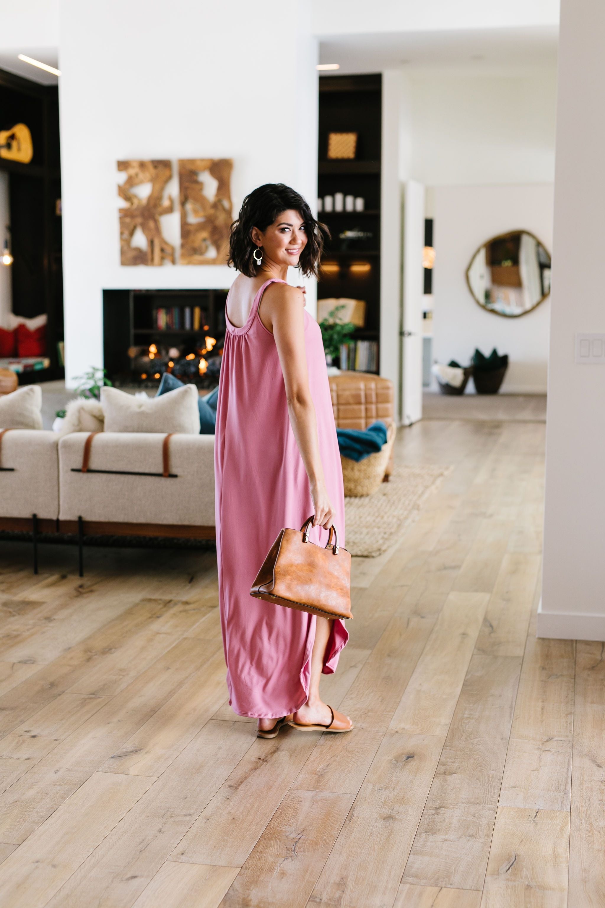 Sheer Perfection Shirred Maxi