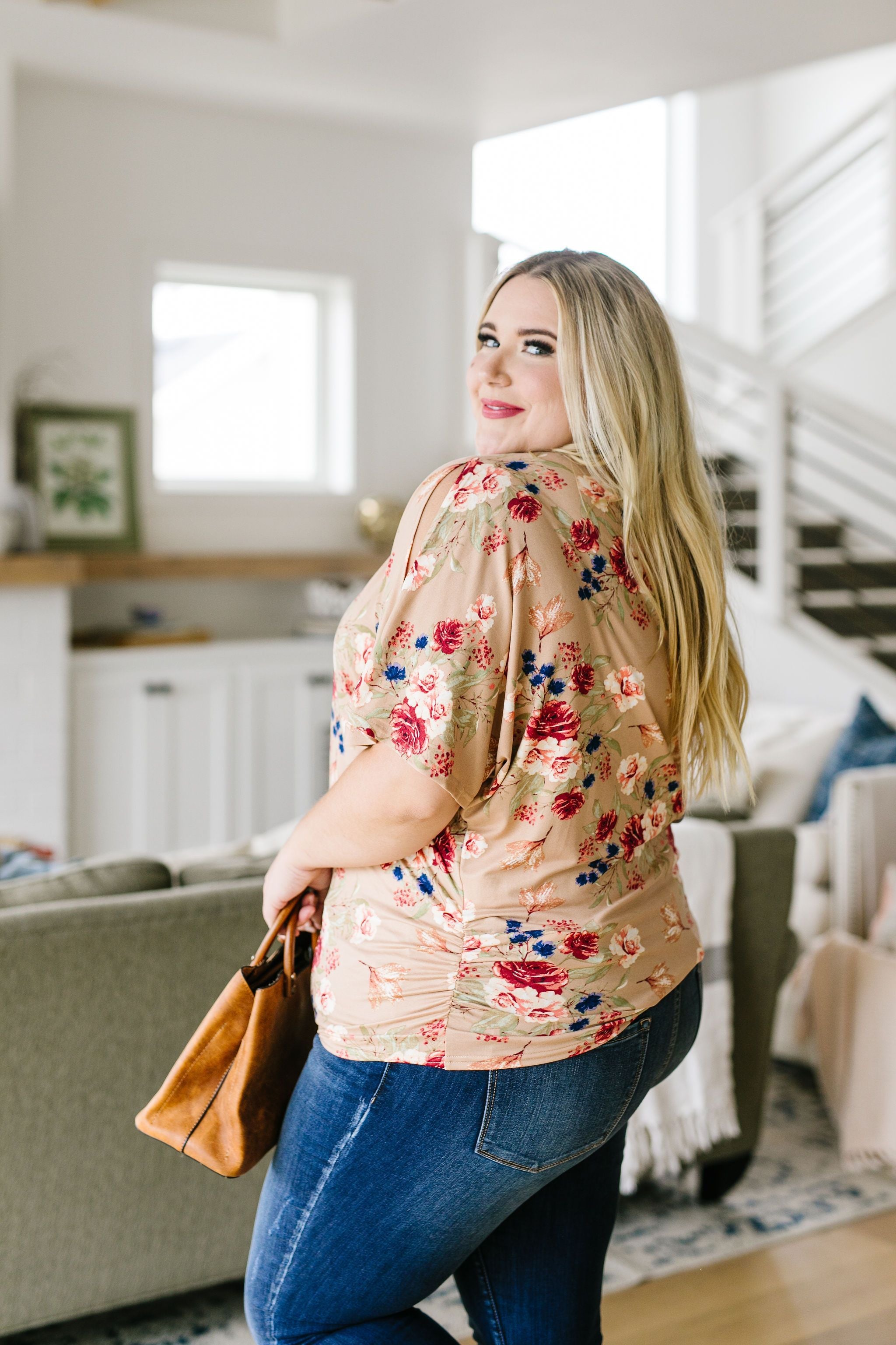 Shirred Delight Floral Top