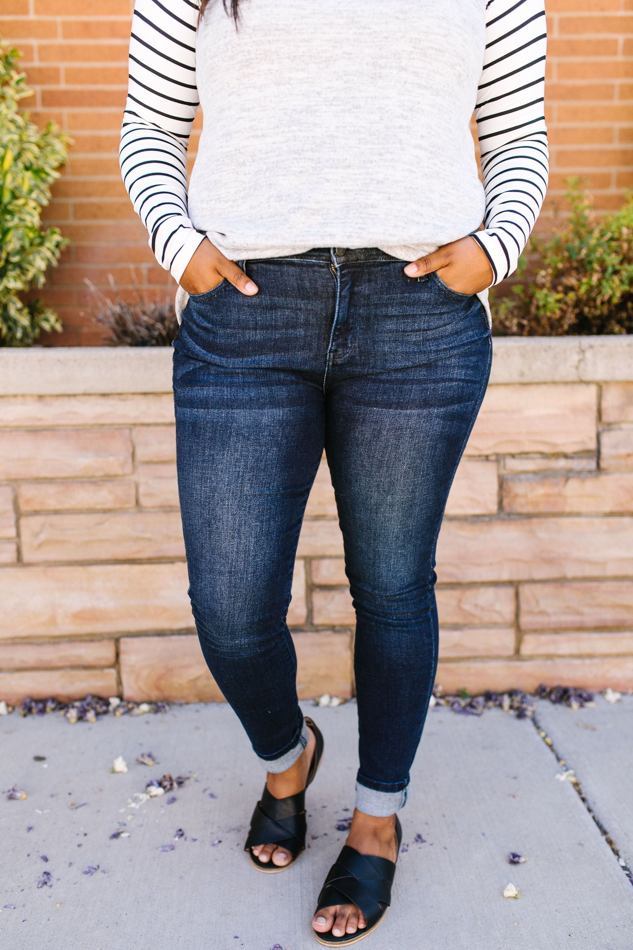 Sleek And Sophisticated Dark Wash Jeans