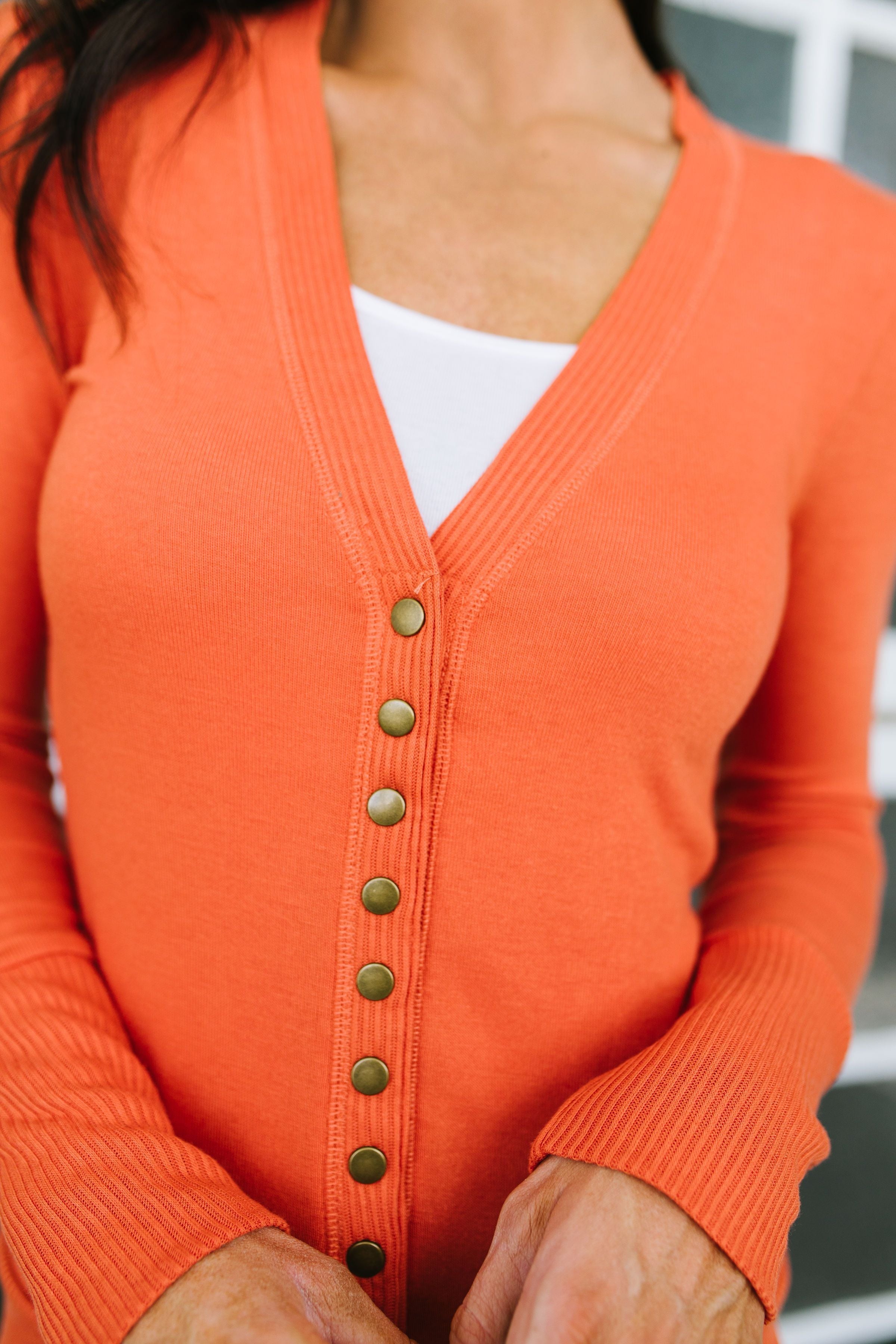 Snap Out Of It Cardigan in Copper