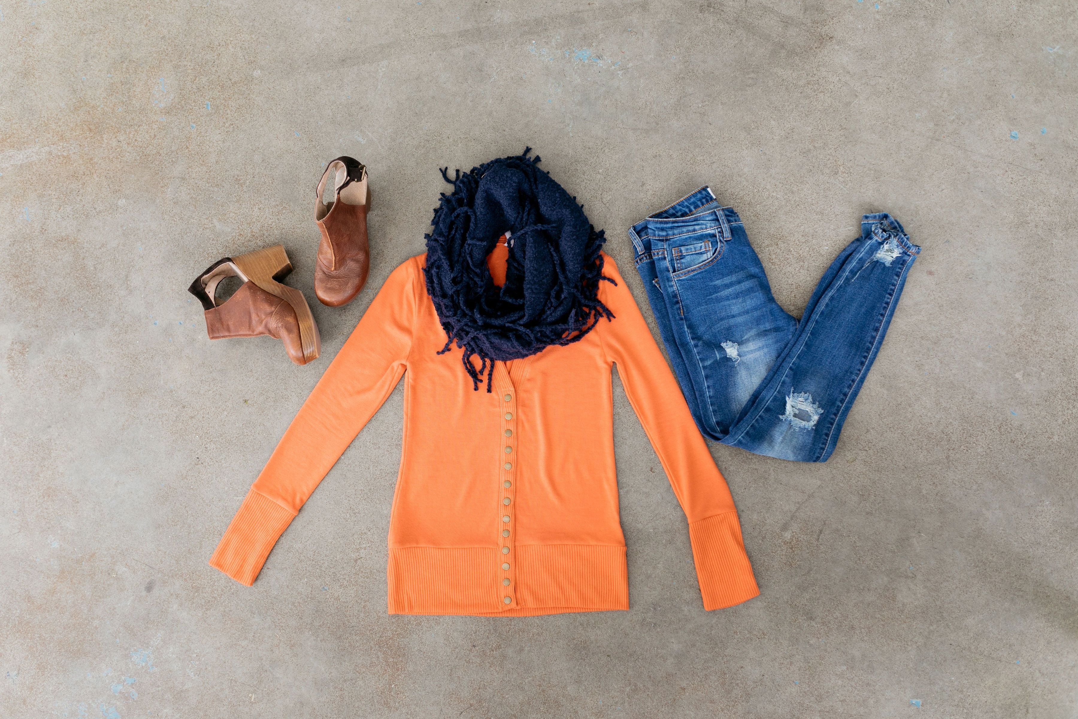 Snap Out Of It Cardigan in Copper