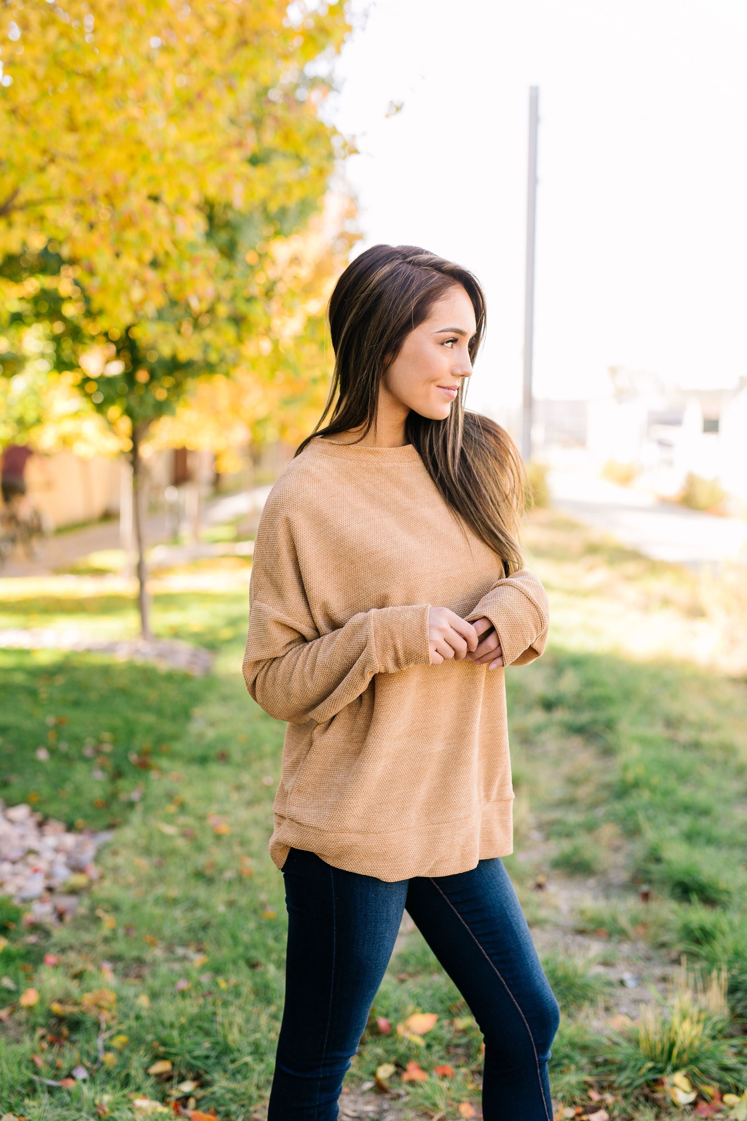 Soft Like Butter Chenille Top In Mustard - ALL SALES FINAL