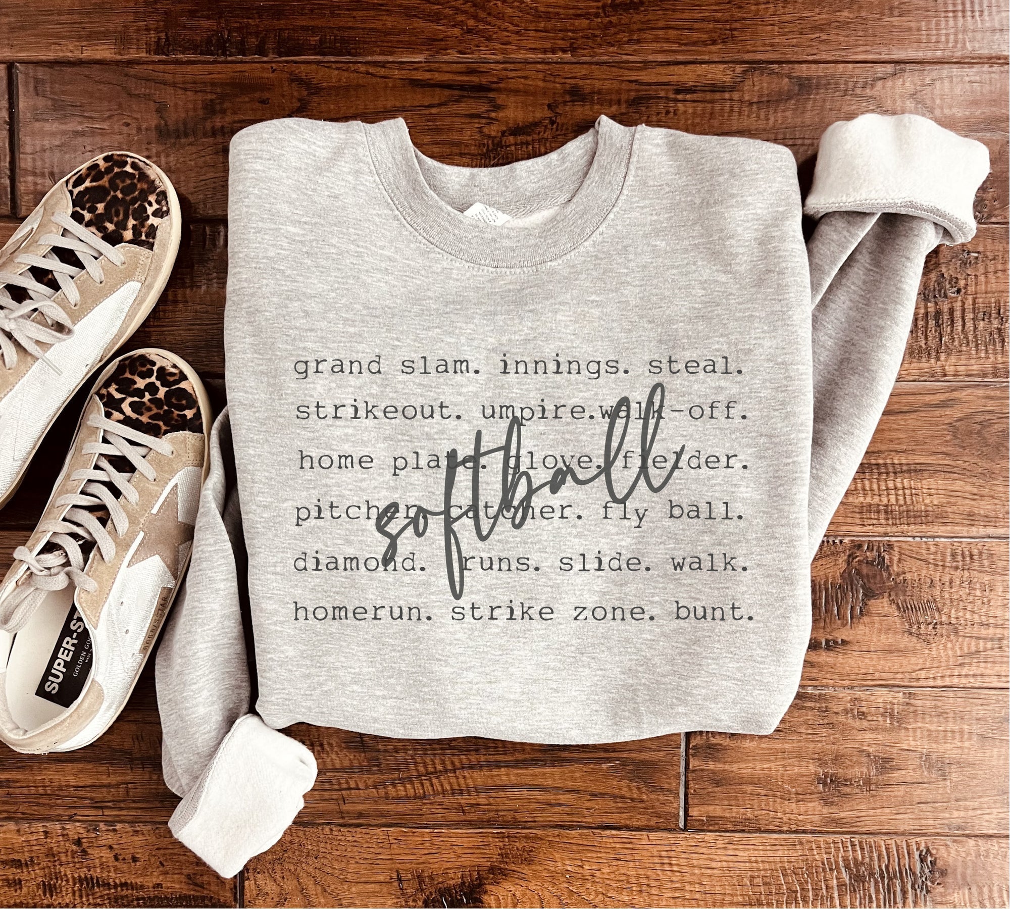 PREORDER: Softball Words Sweatshirt in Two Colors