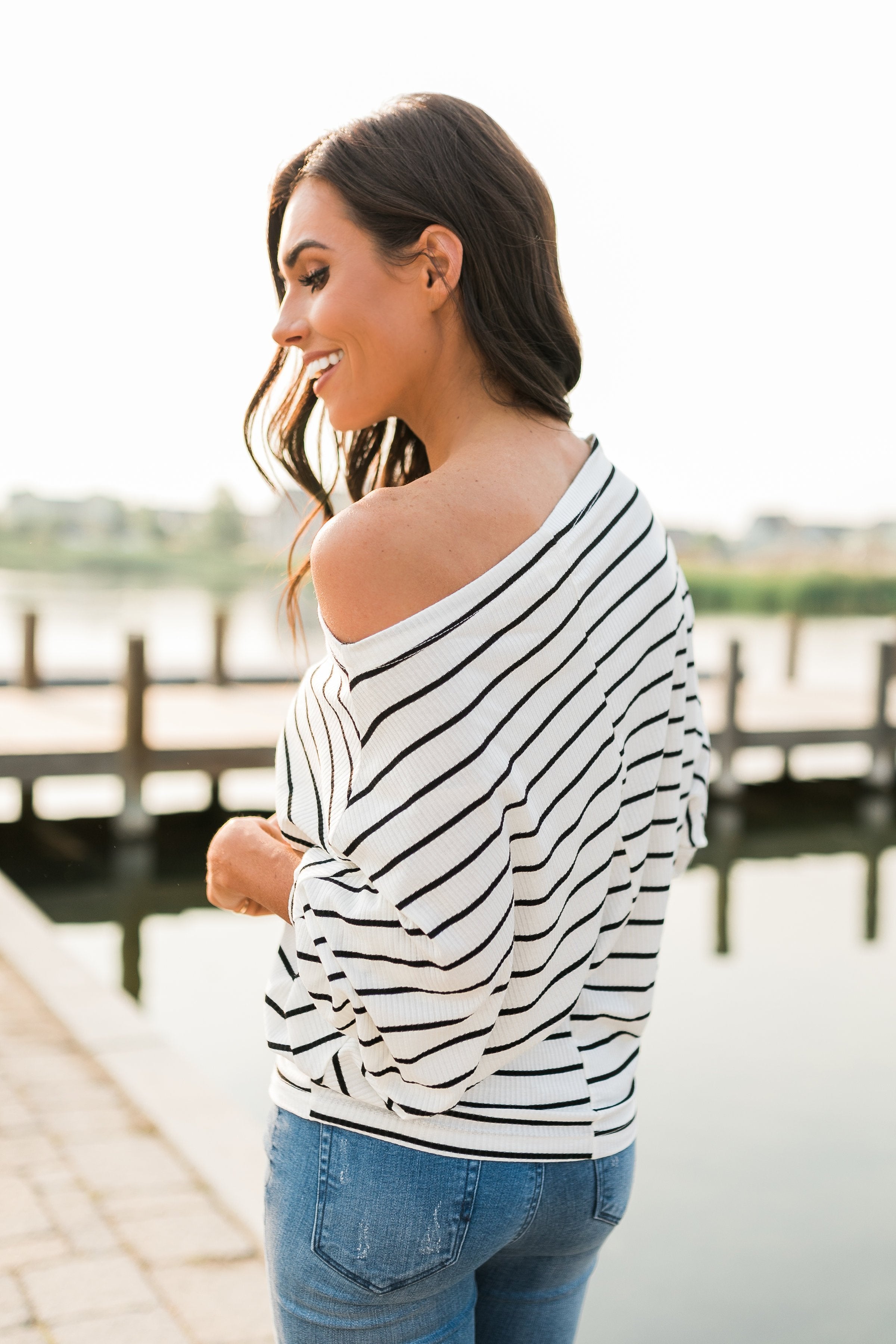 Soho White + Black Stripes