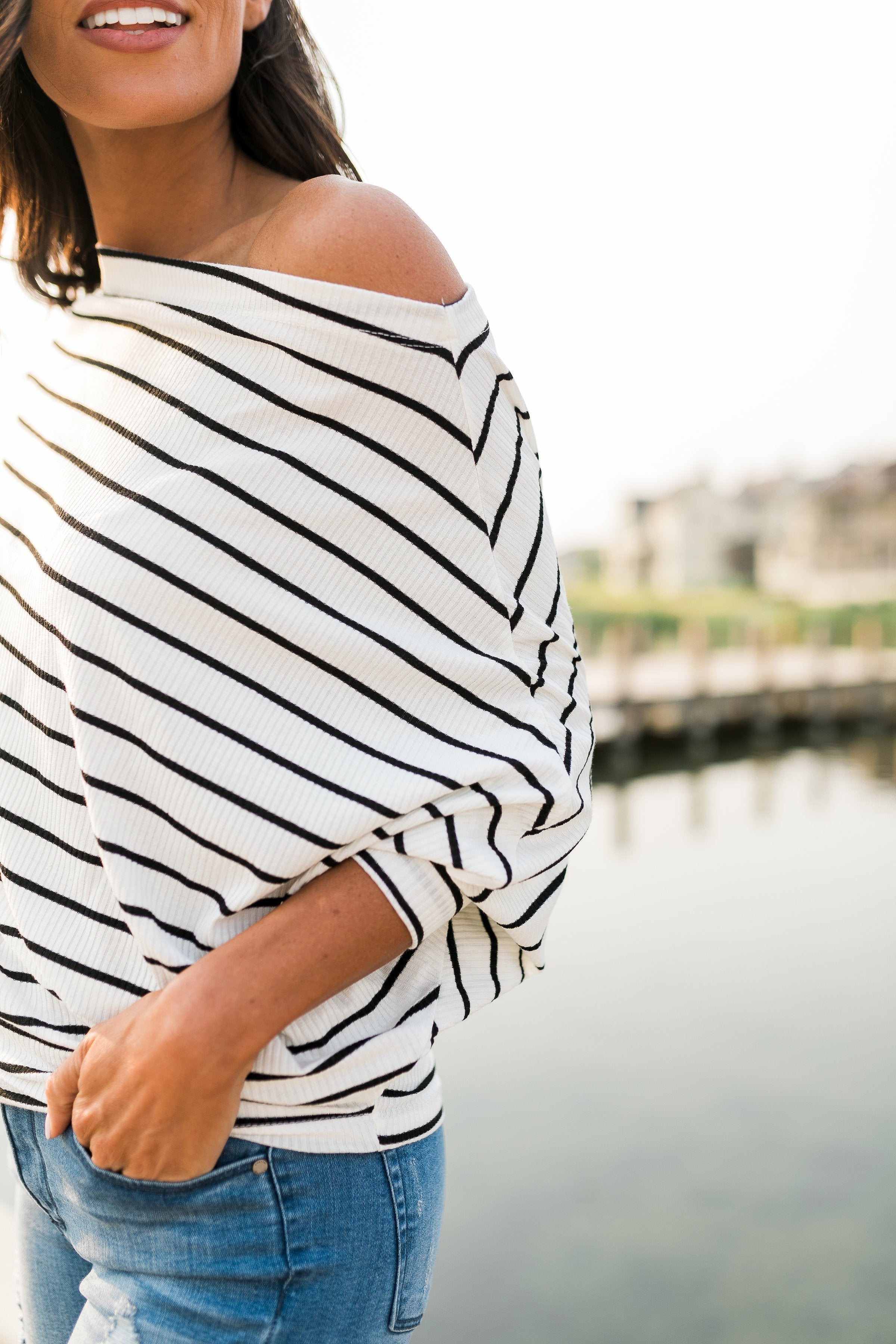 Soho White + Black Stripes