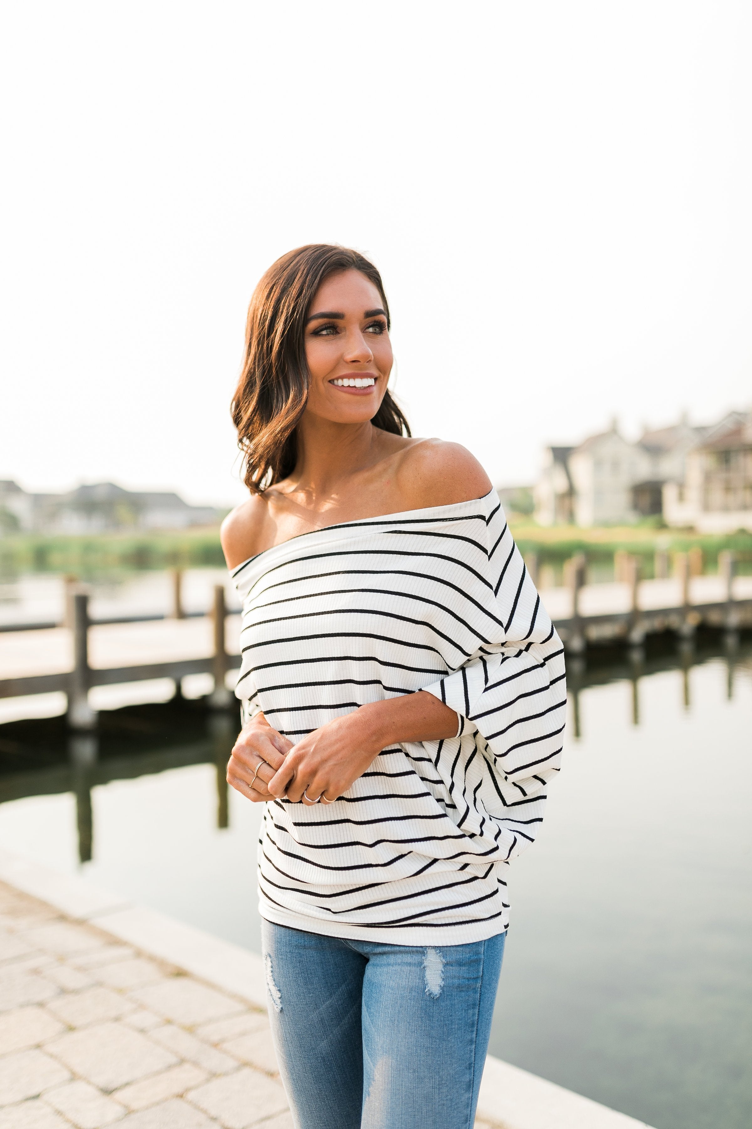 Soho White + Black Stripes