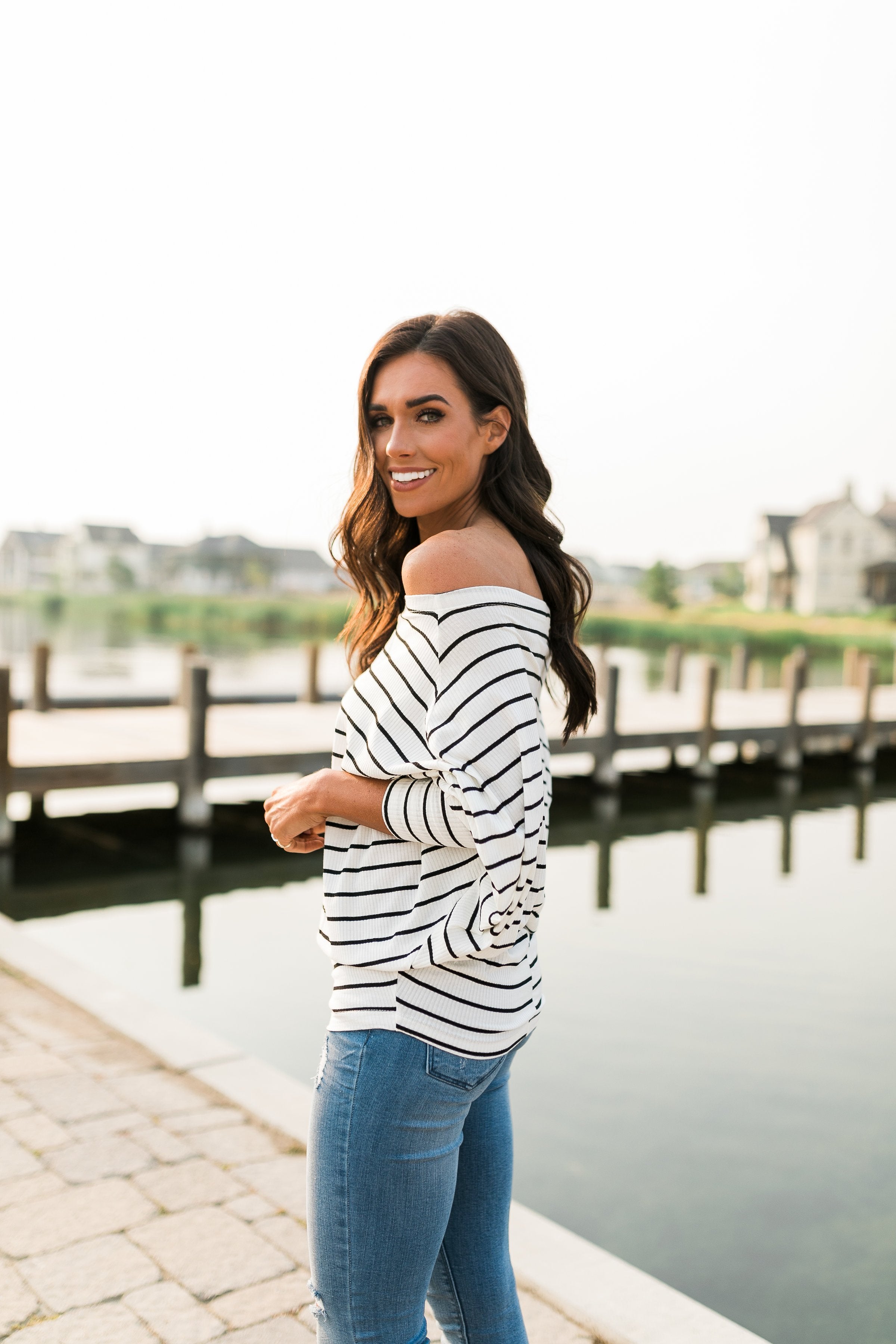 Soho White + Black Stripes