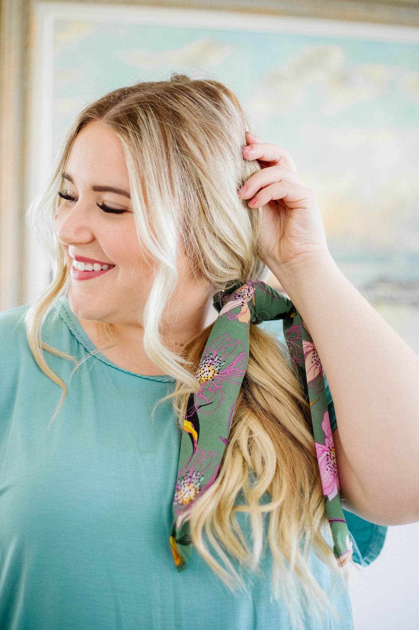 Spring Fling Floral Tying Scrunchie