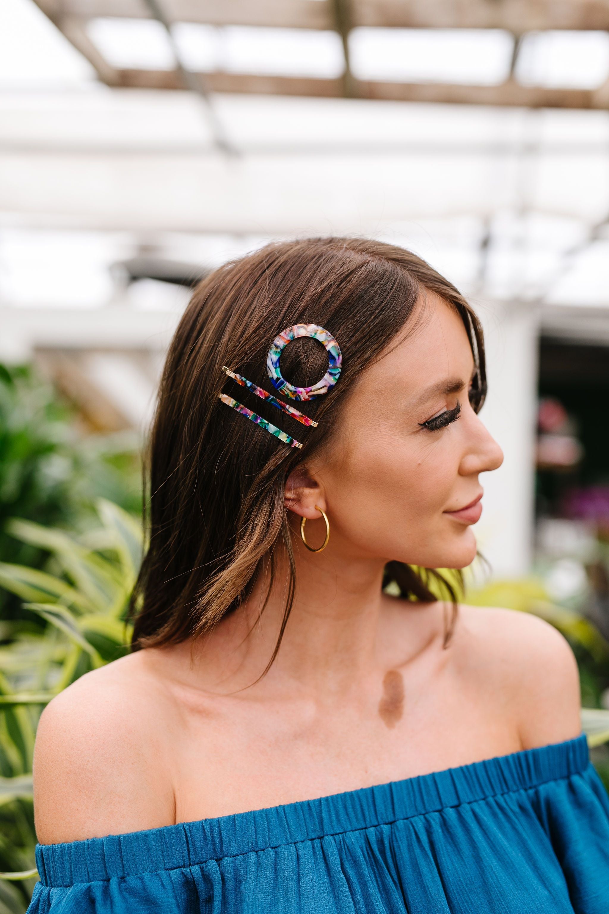 Stained Glass Straight Hair Pins