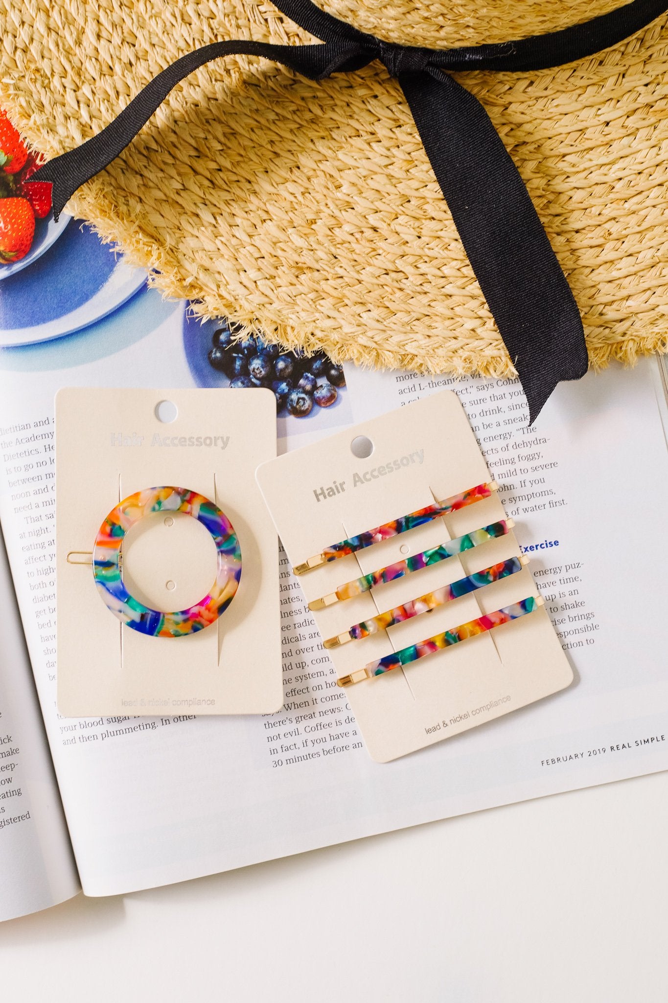 Stained Glass Straight Hair Pins