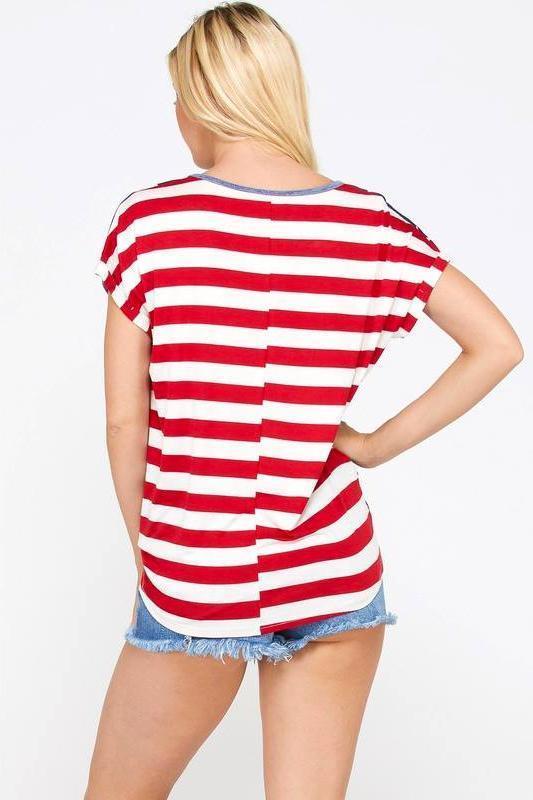 Stars + Stripes Knot Top