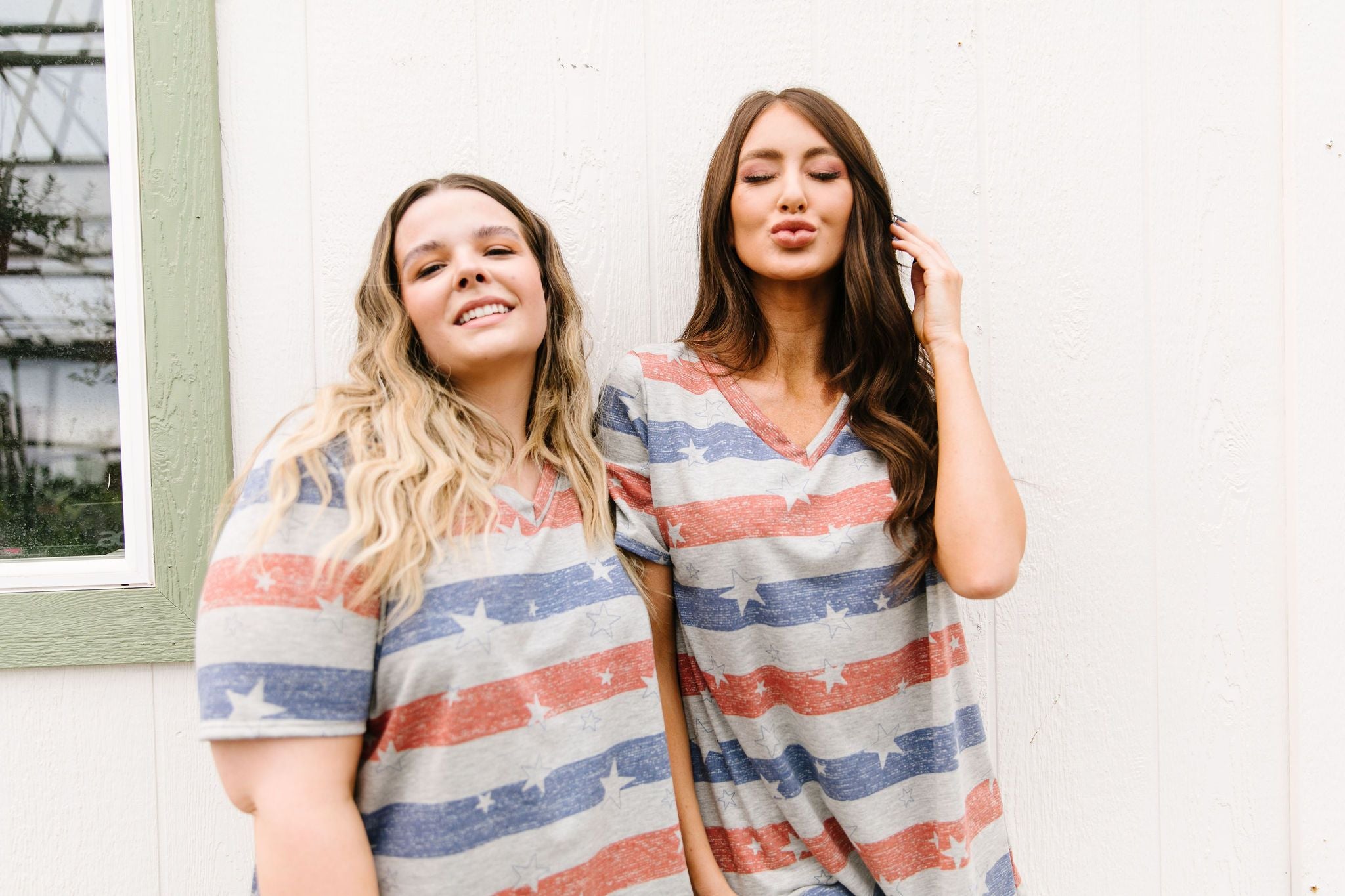 Stars On Stripes V-Neck