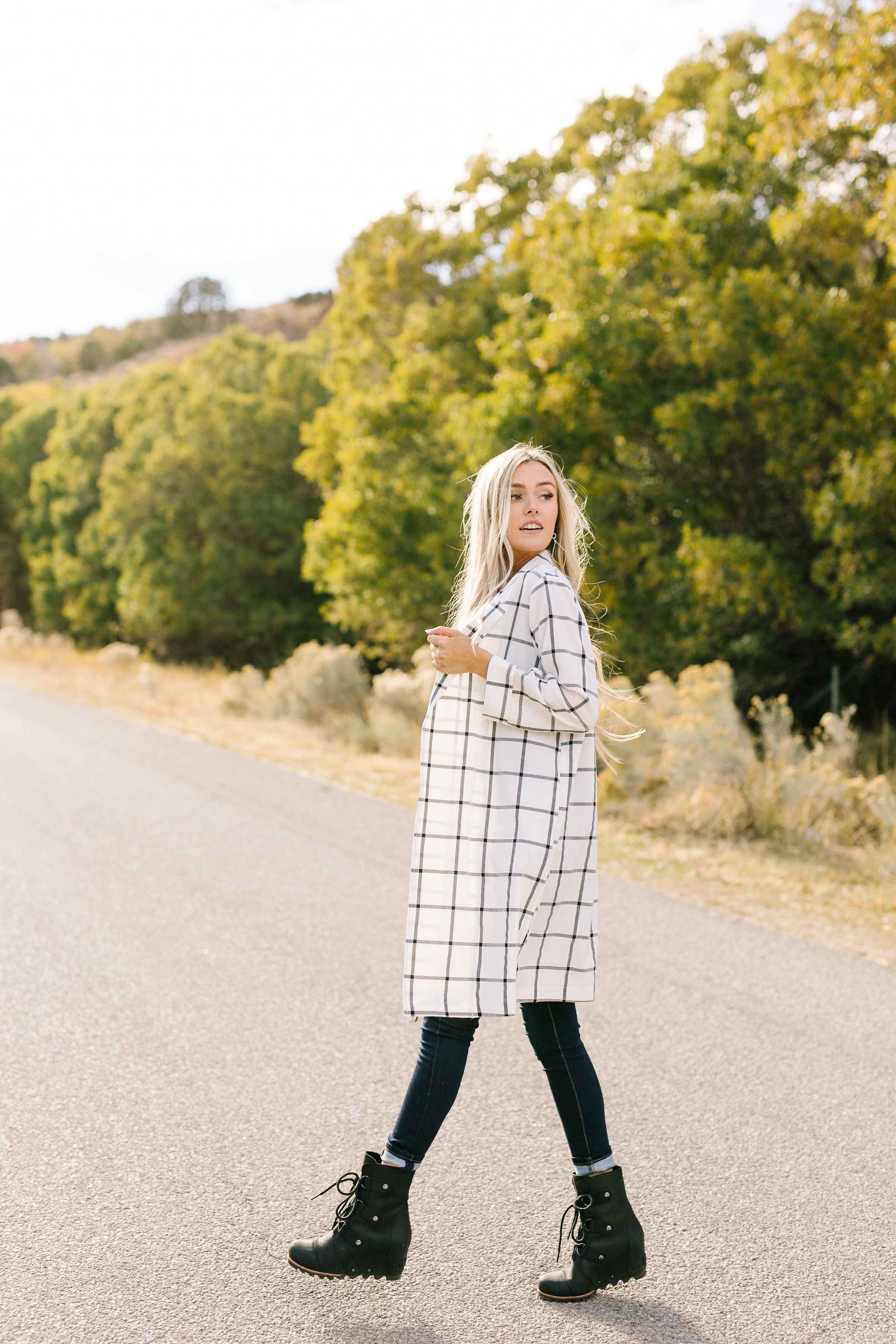 Stay On The Grid Chic Plaid Jacket