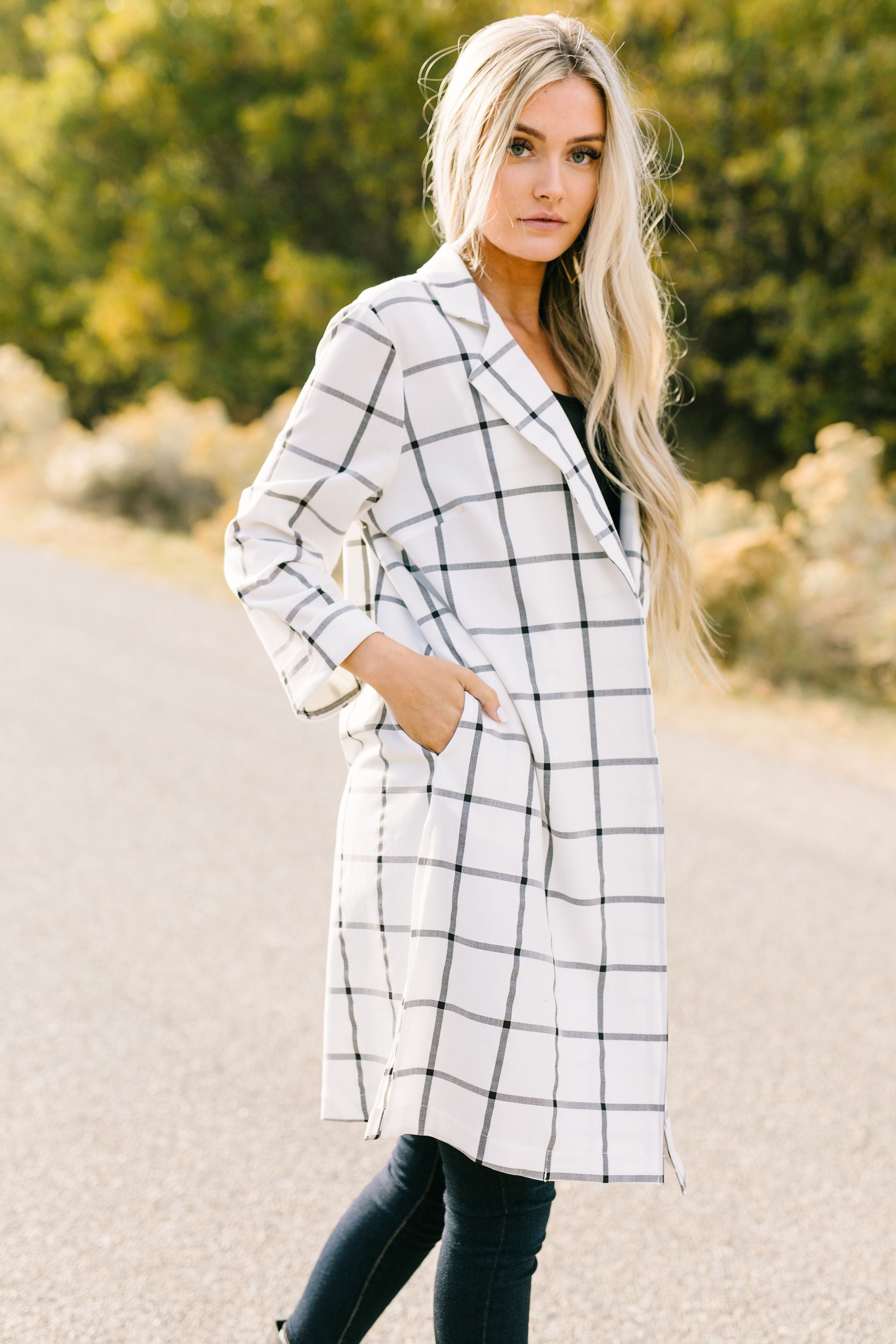 Stay On The Grid Chic Plaid Jacket