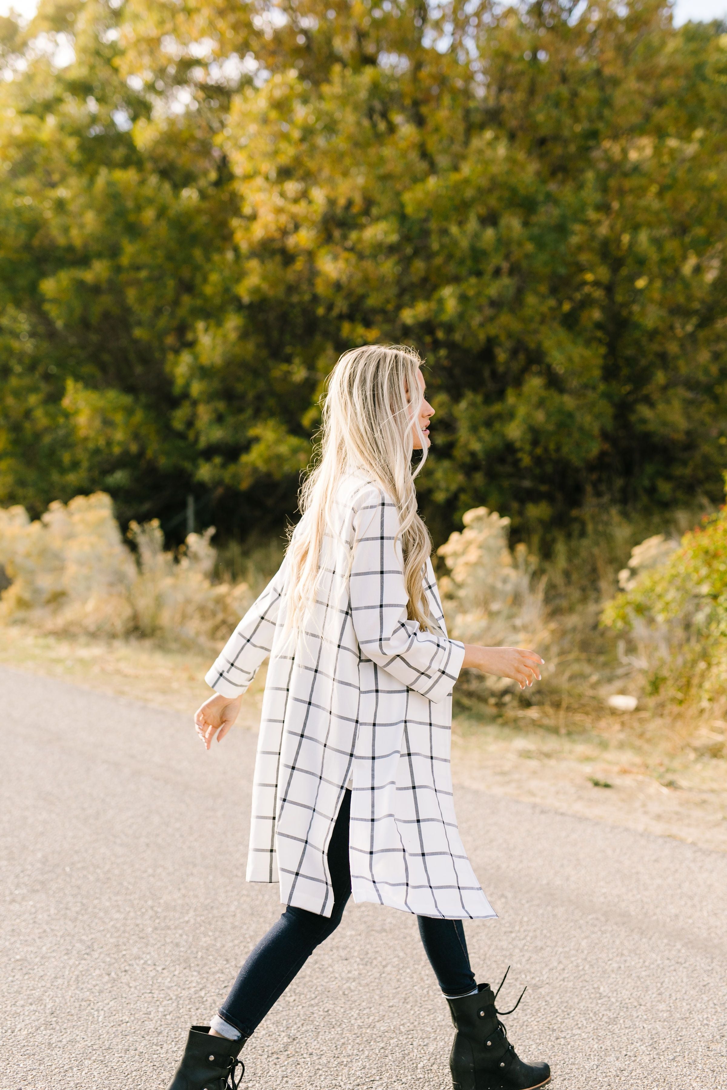 Stay On The Grid Chic Plaid Jacket