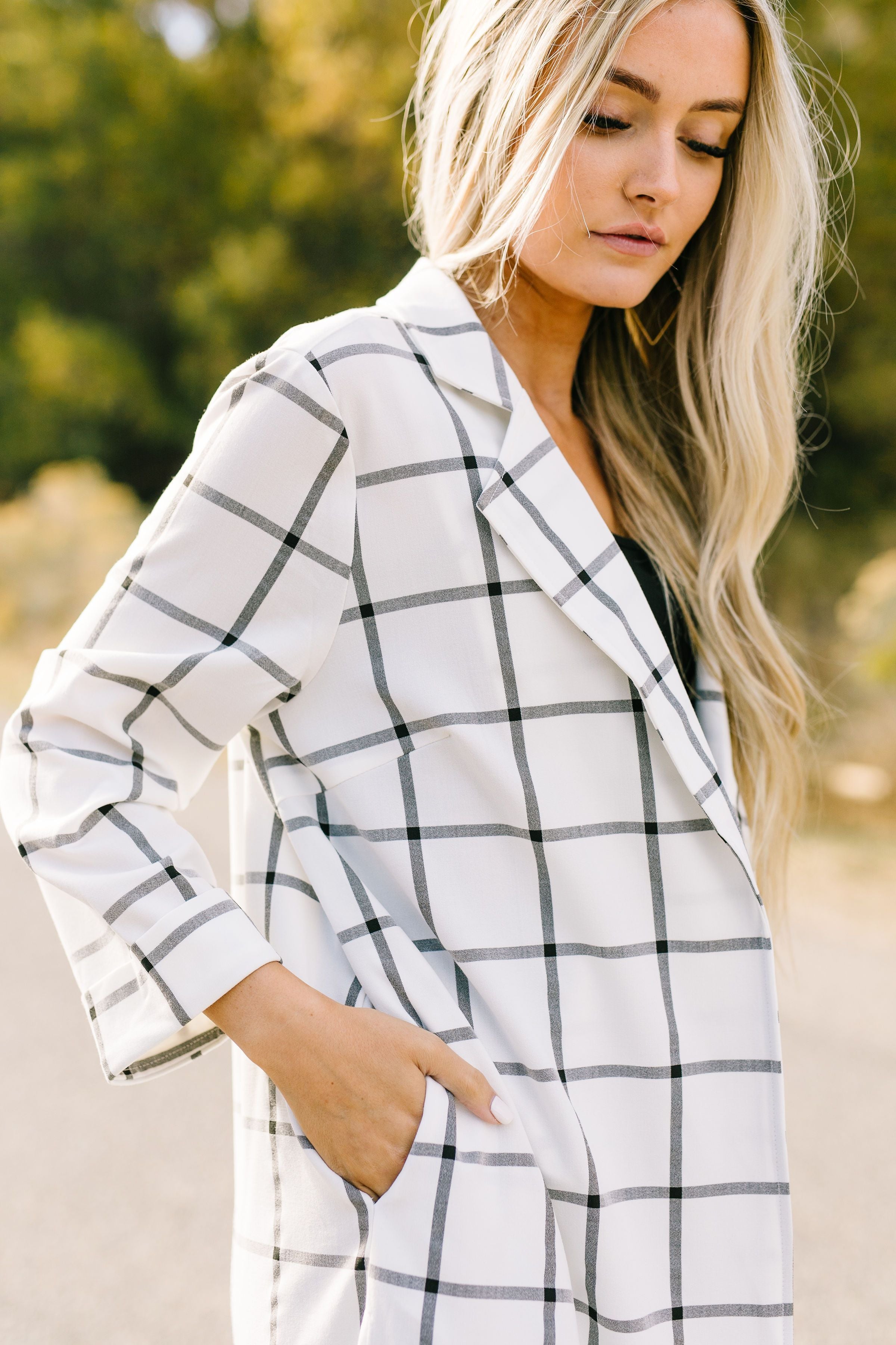 Stay On The Grid Chic Plaid Jacket