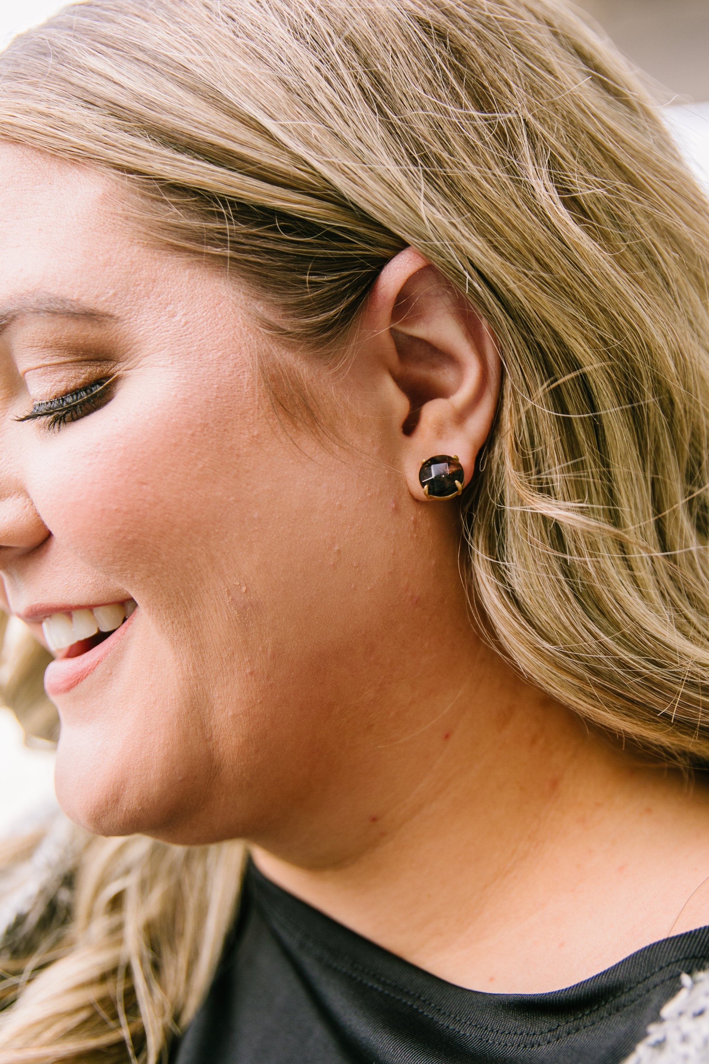 Stone Cold Earrings In Black Crystal