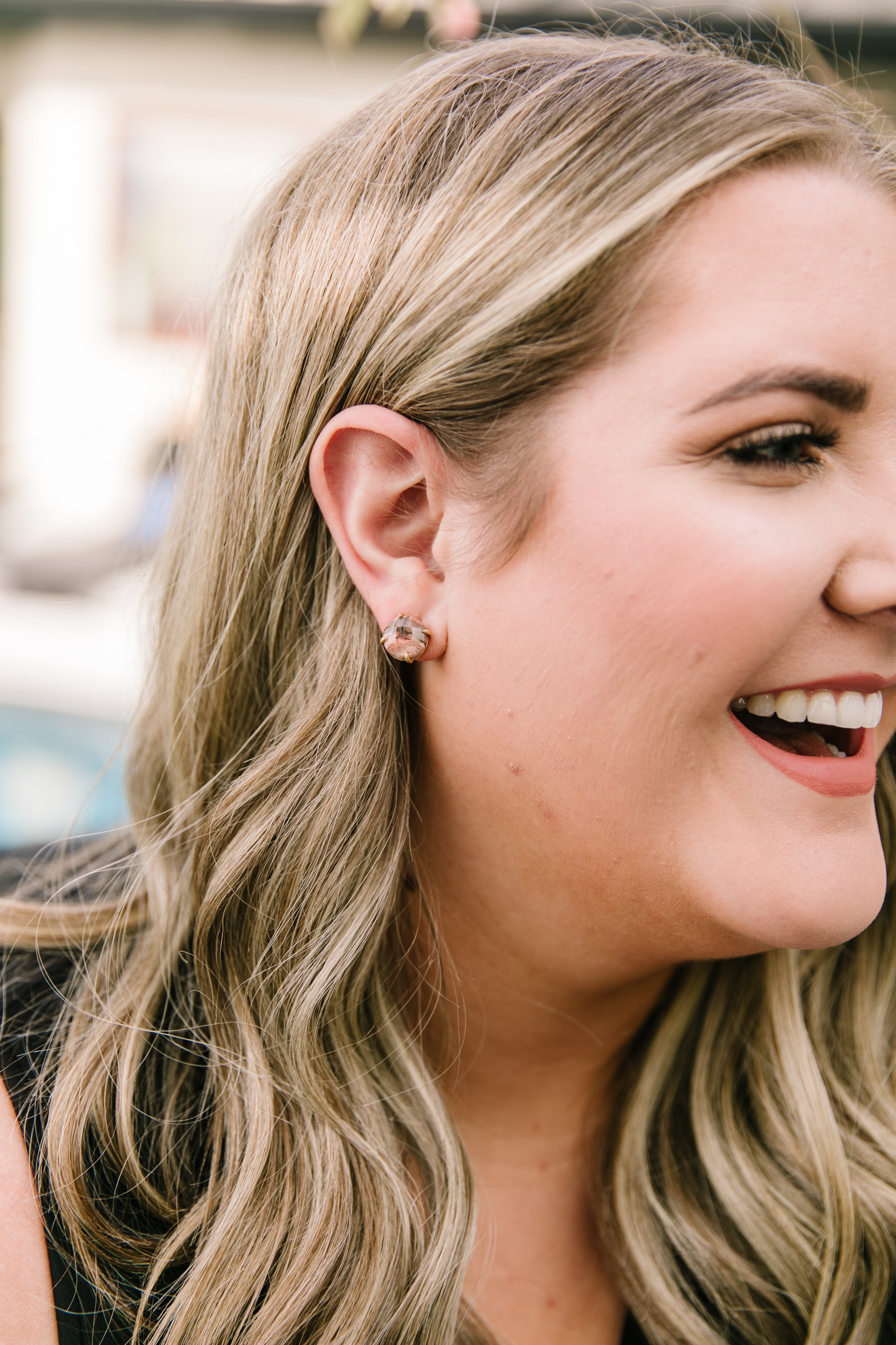 Stone Cold Earrings In Natural Jasper