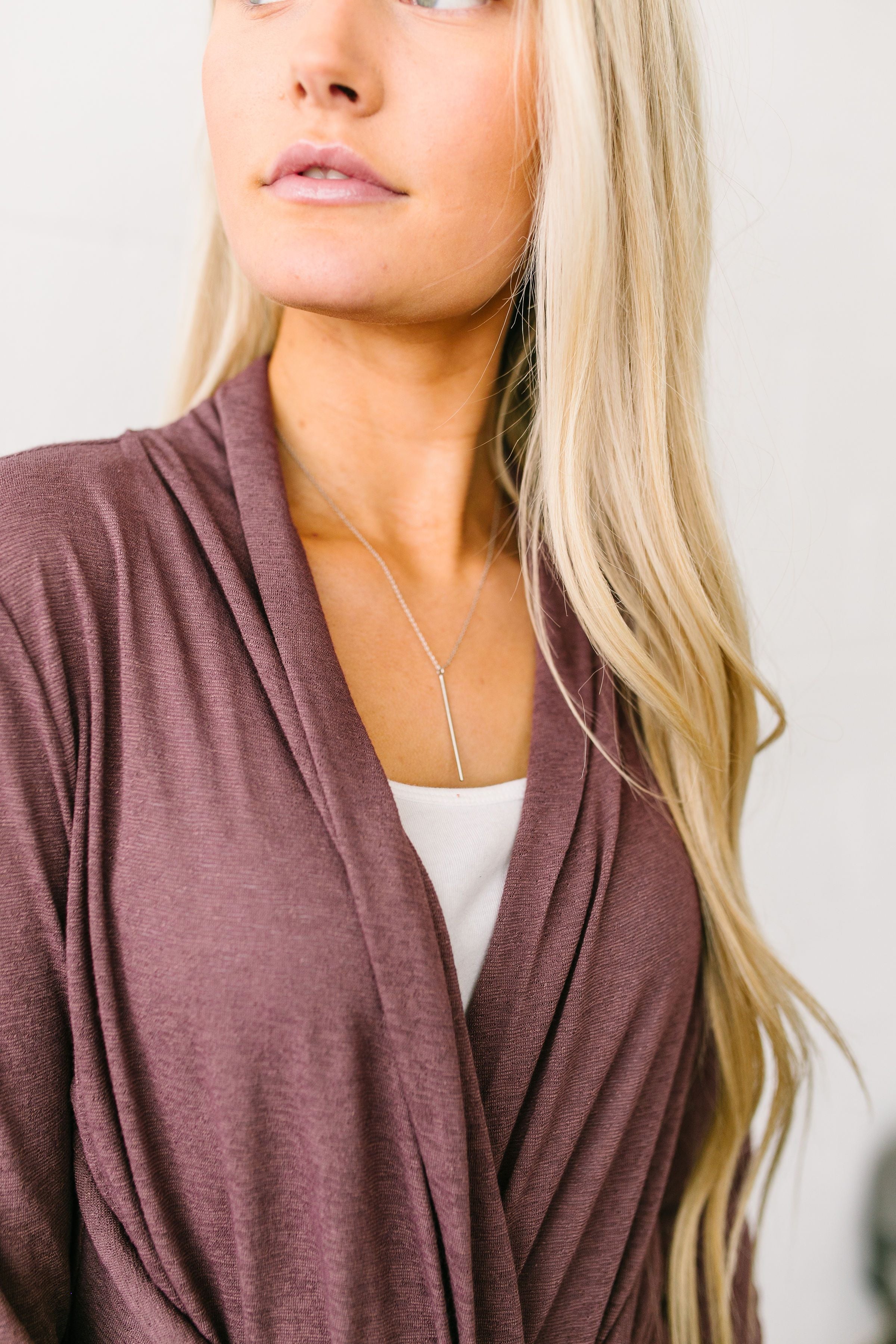 Streak Of Silver Pendant Necklace