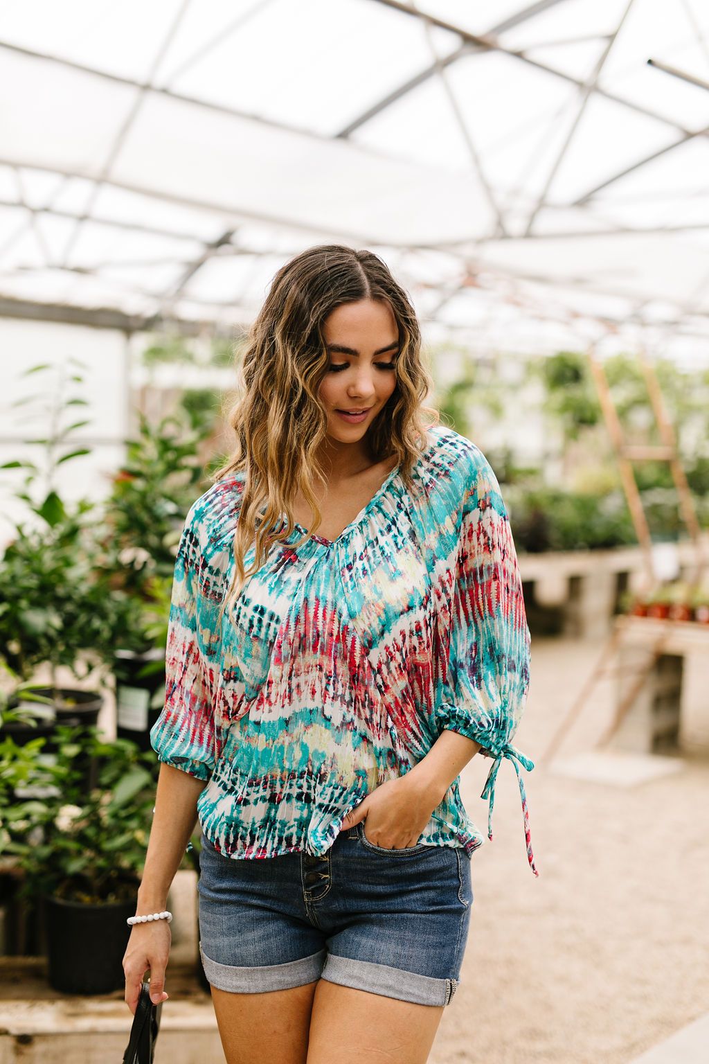Streakin' Tie Dye Top