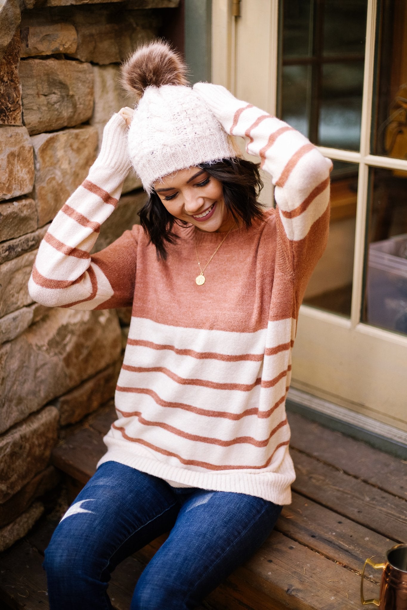 Striped Half Full Sweater