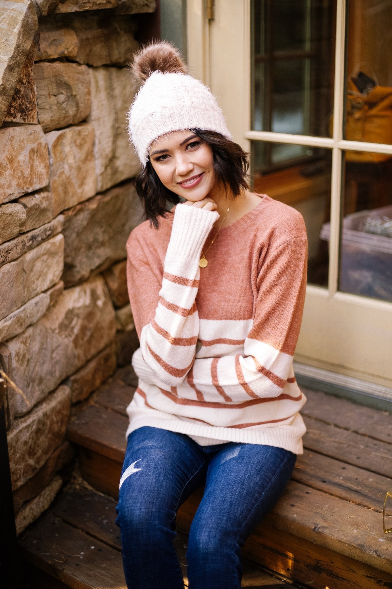 Striped Half Full Sweater