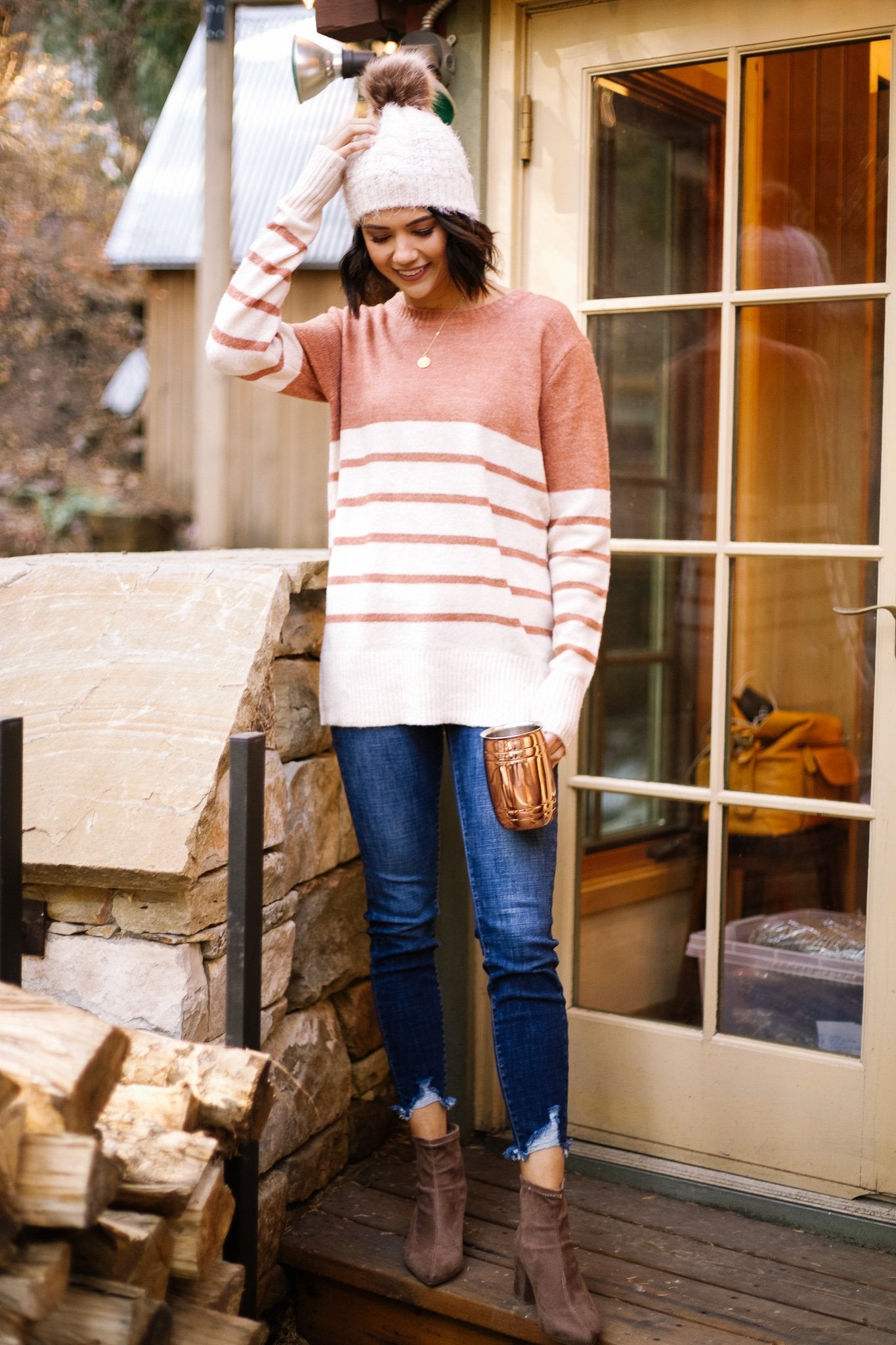Striped Half Full Sweater