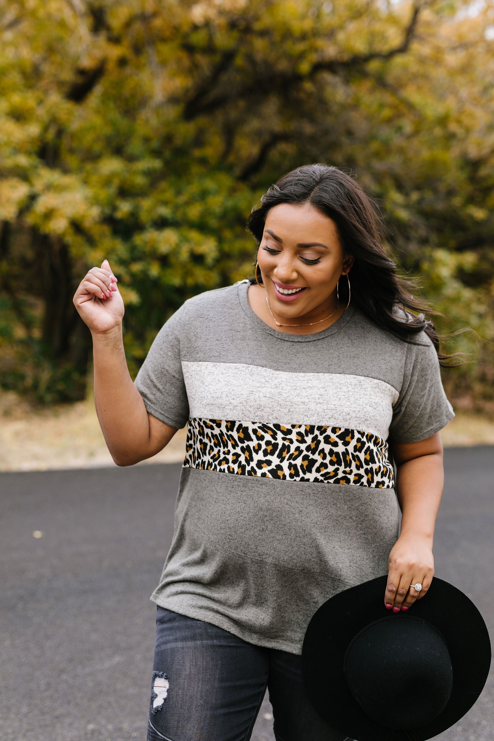 Stripes + Spots Color Block Top