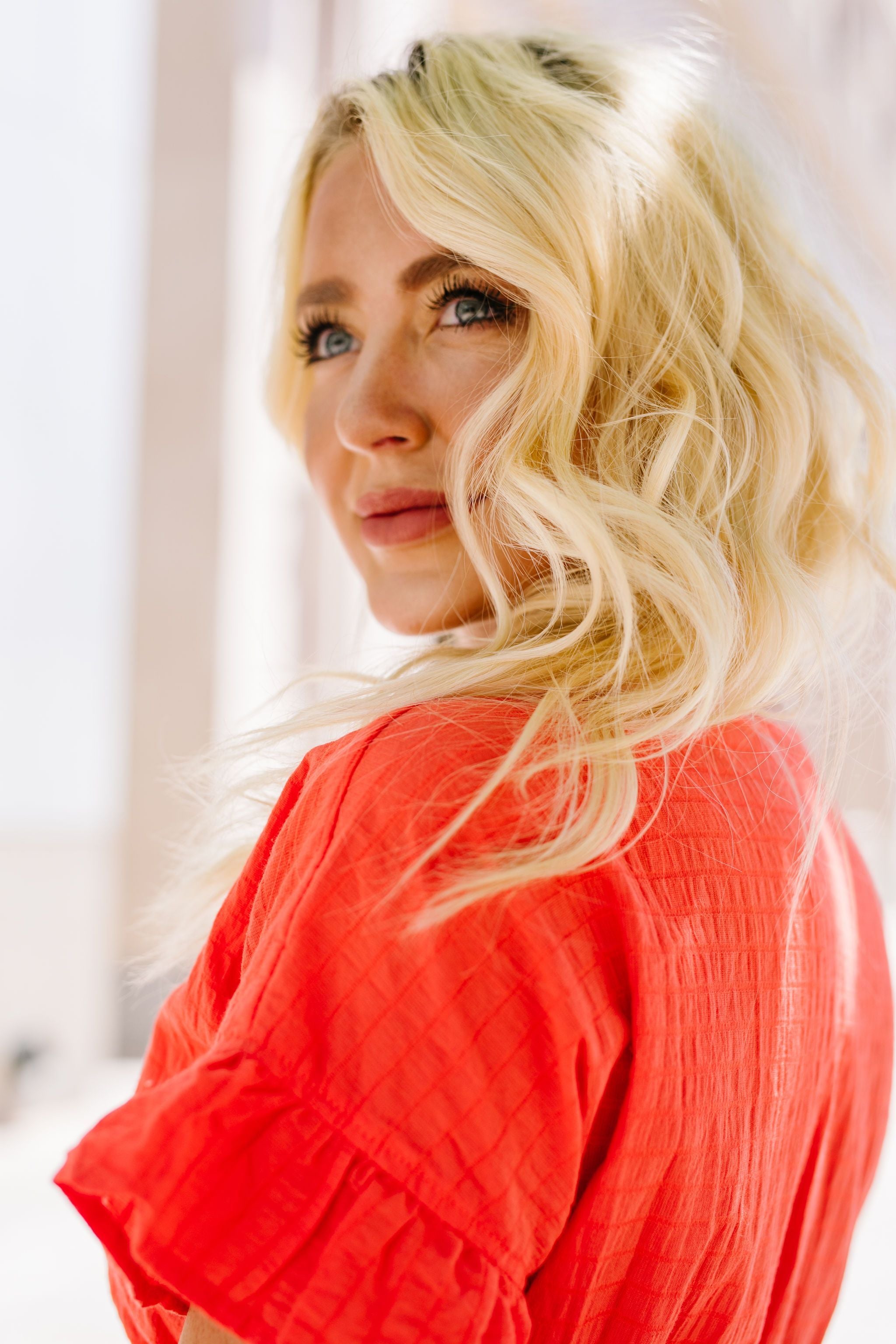 Summer Fling Coral Midi Dress