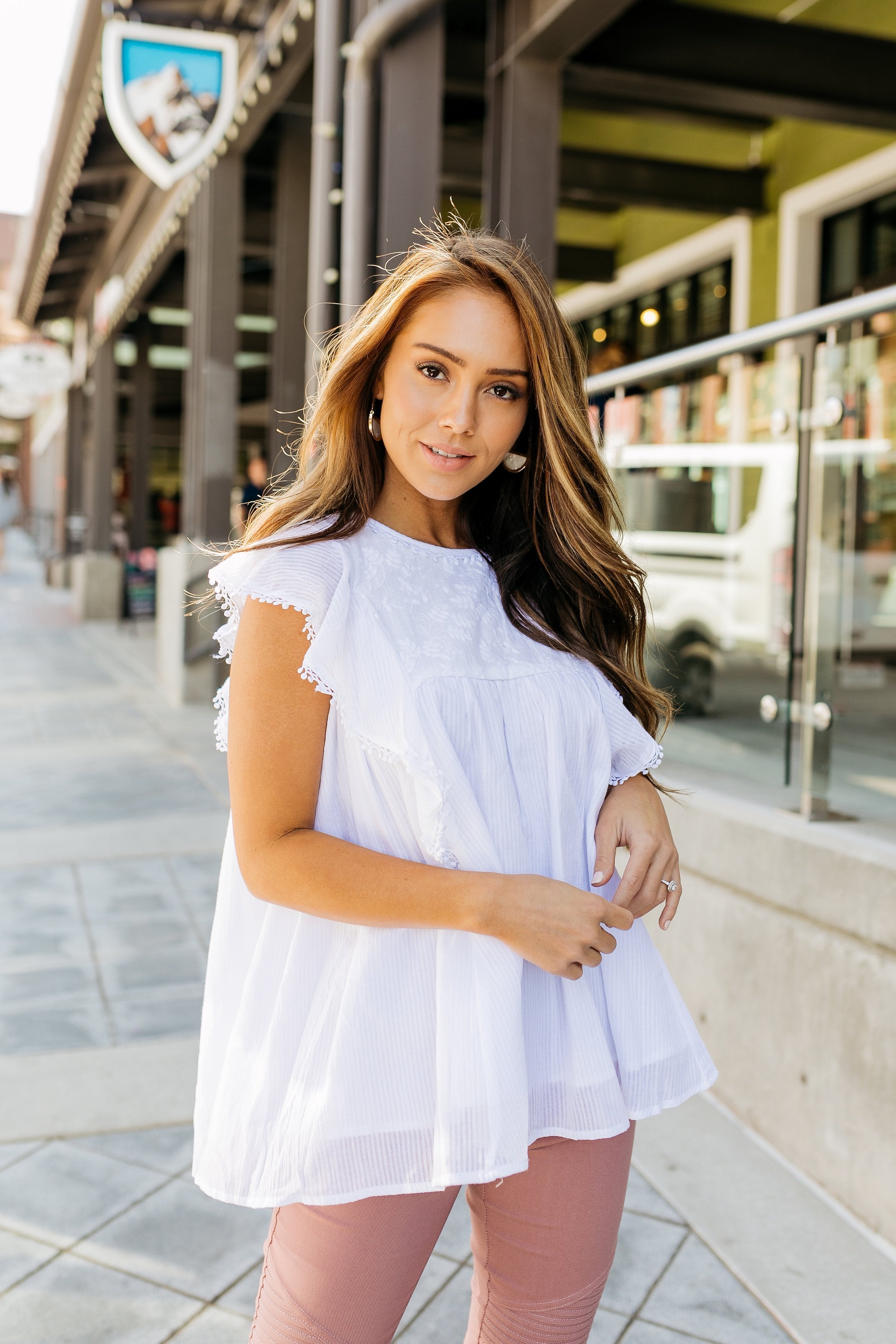 Summer Love Embroidered Top In White - ALL SALES FINAL