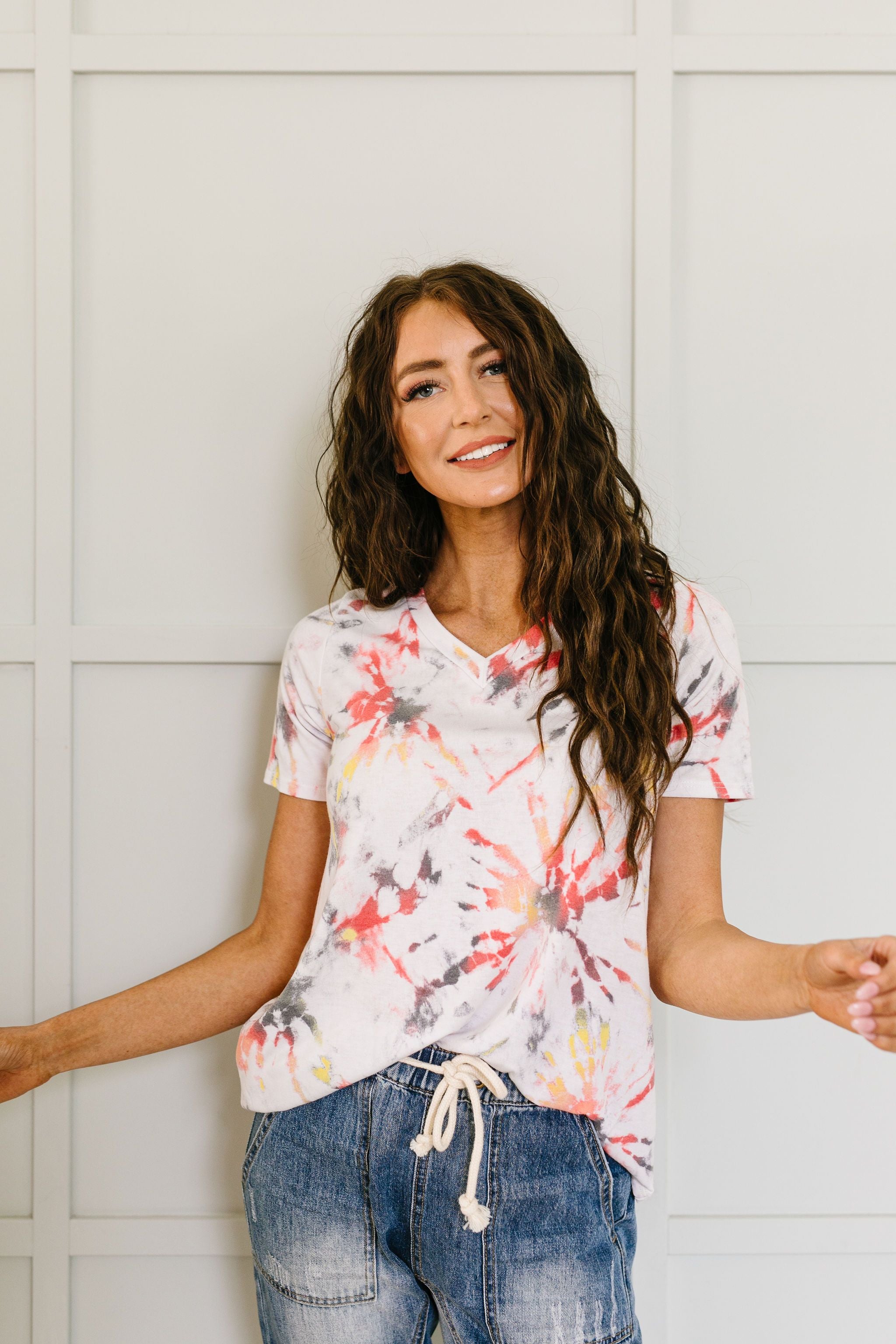 Sunburst Tie Dye V-Neck