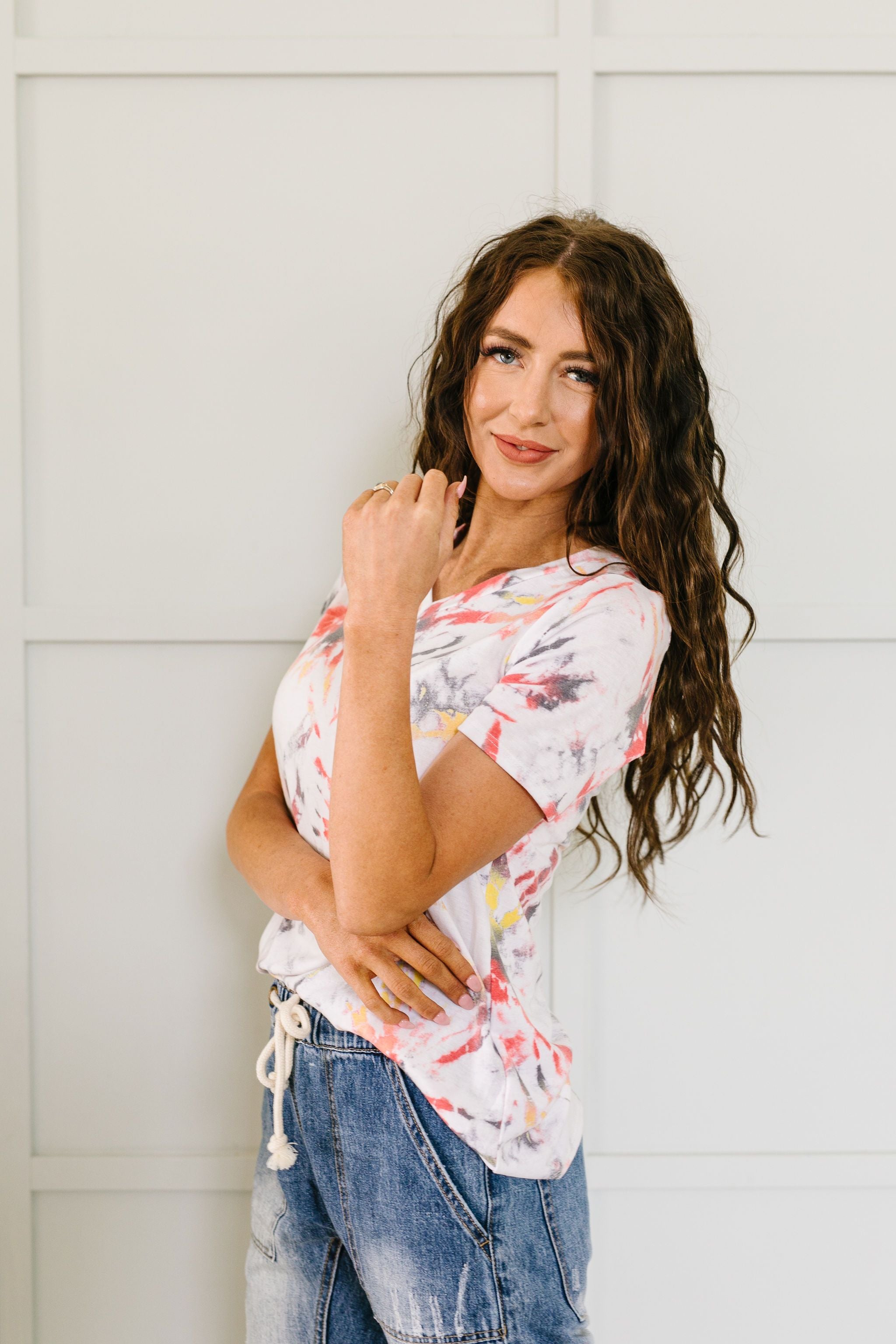 Sunburst Tie Dye V-Neck