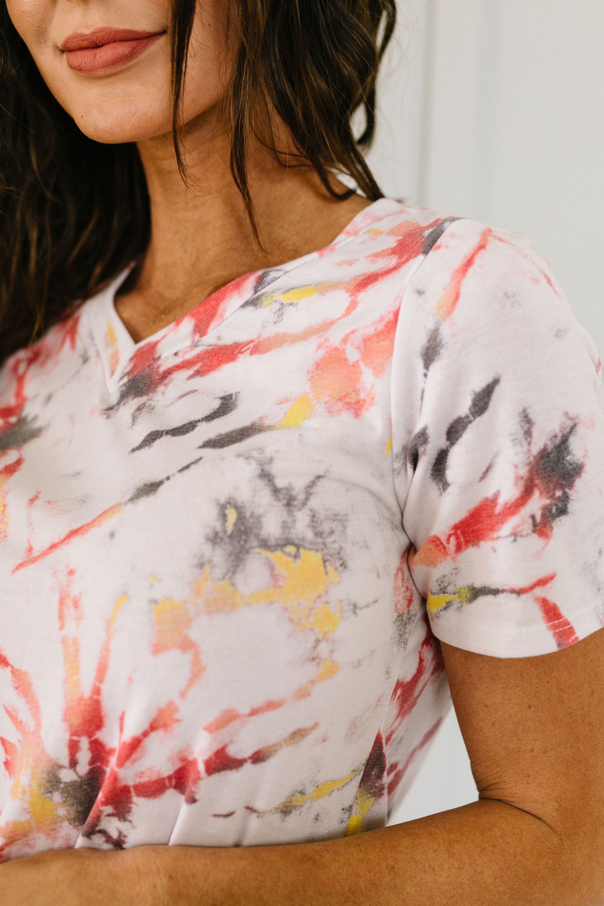 Sunburst Tie Dye V-Neck