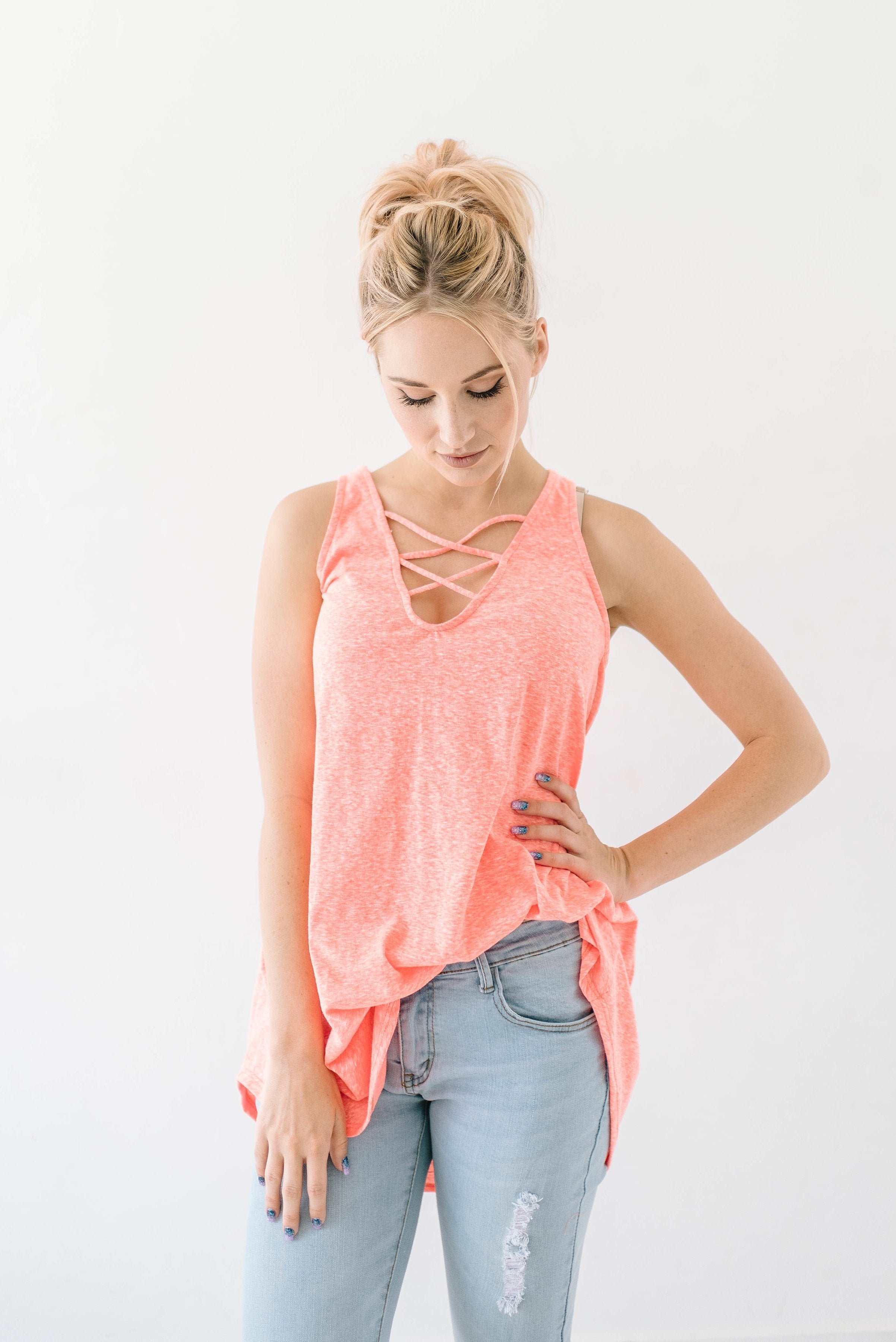 Sun's Out Tank In Coral
