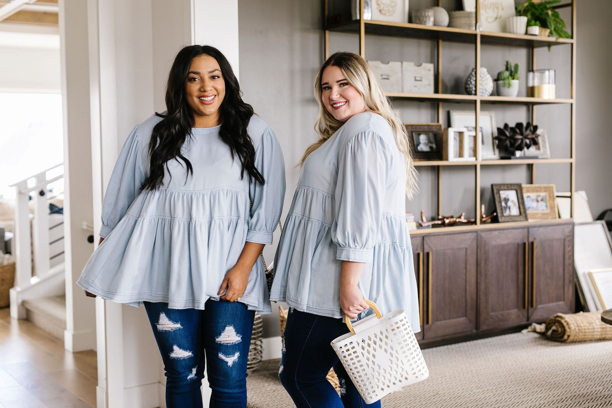 Sweetheart Baby Blue Blouse