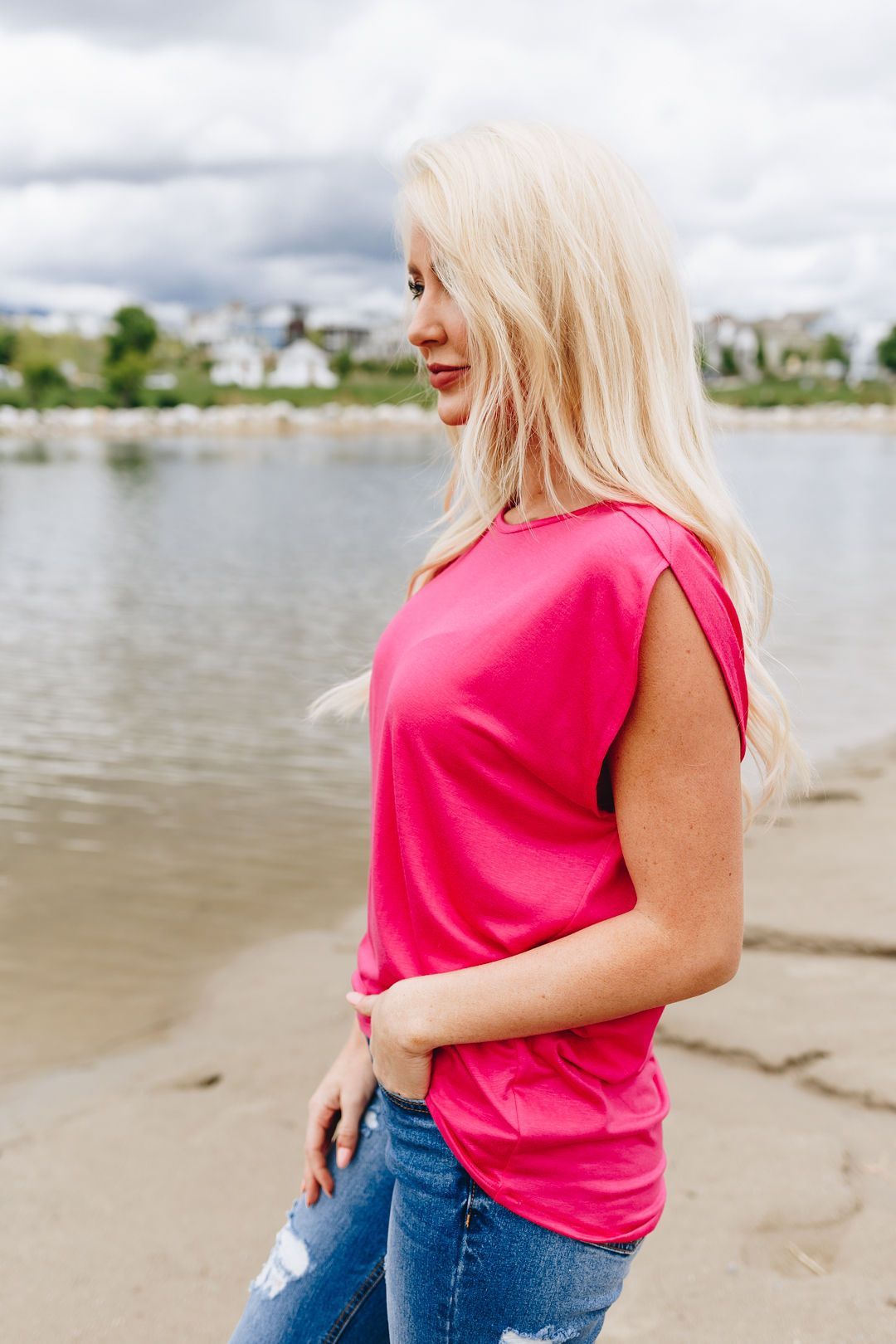 Te Adoro Top In Fuchsia