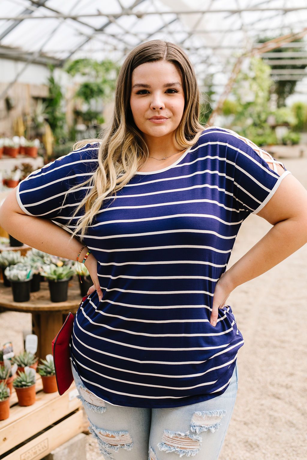 Thank You X Top In Navy