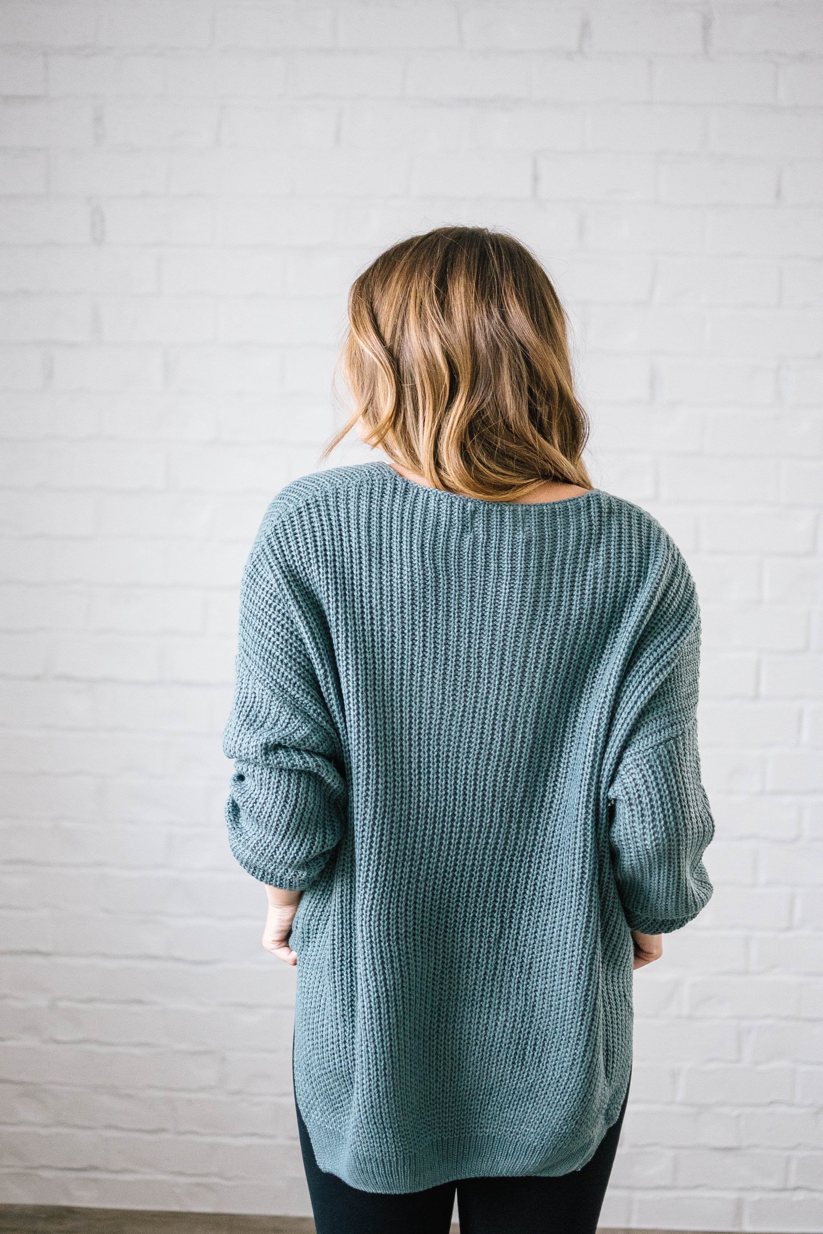 The Hayden Knit Sweater in Seafoam