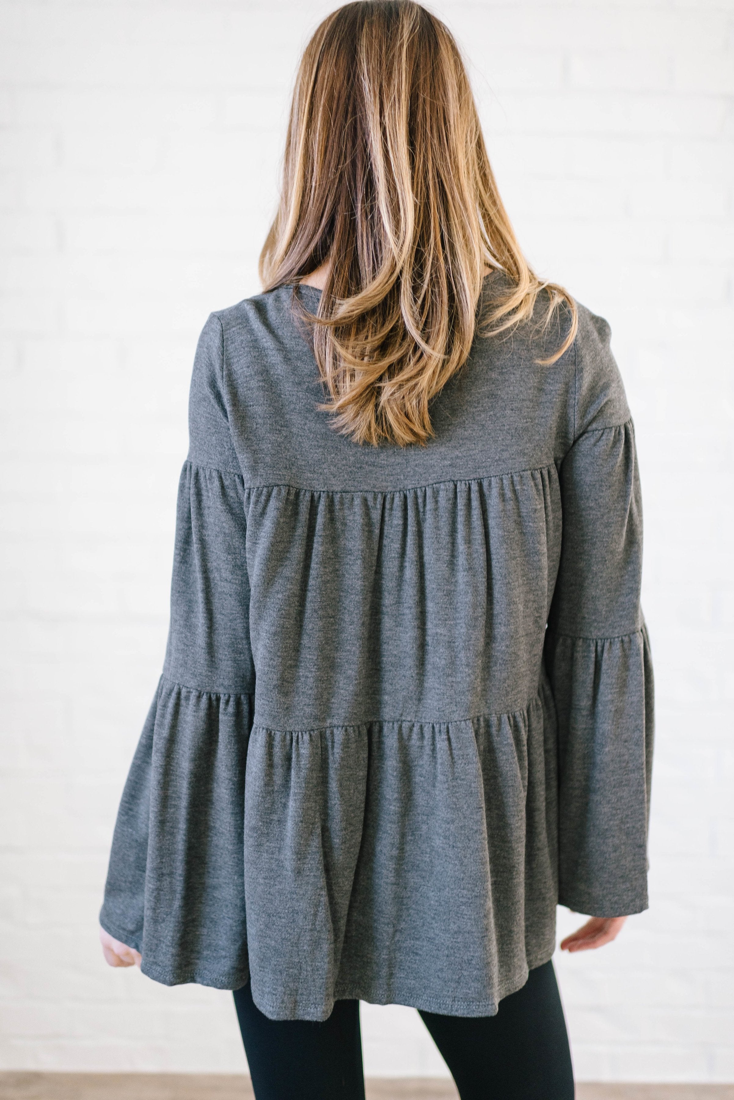 The Hazel Peplum in Gray